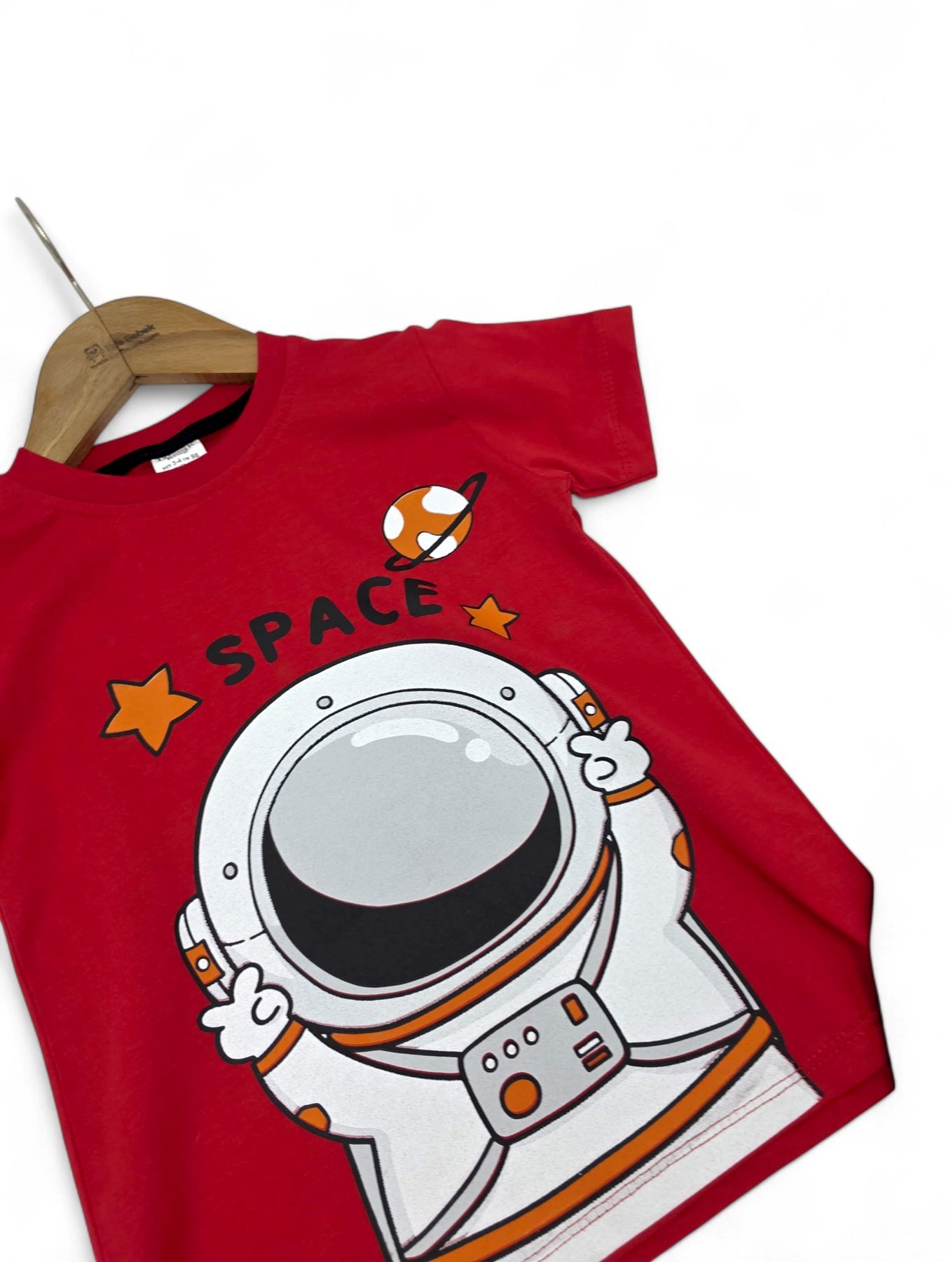 Erkek Çocuk Uzay Temalı Astronot Baskılı Yazlık Tişört ve Şort Takımı (4-8 Yaş) – R1954