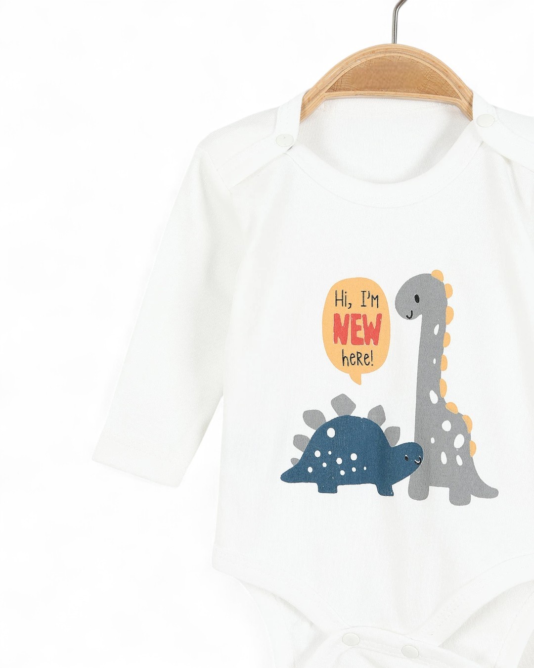 Erkek Bebek Yeni Doğan Safari, Baskılı Uzun Kollu, 0-3-6-9 Ay Çıtçıtlı Bodyli 2'li Alt Üst Takım R21