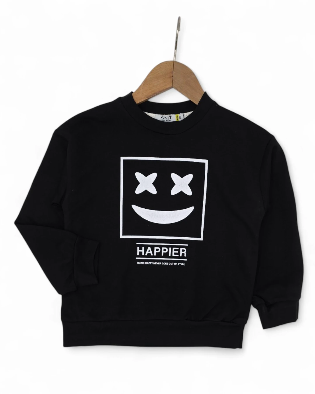 Erkek Çocuk HAPPIER Baskılı, İnce Mevsimlik 5-6-7-8-9-10 Yaş Viskon 2 İplik Eşofman Takımı R2196