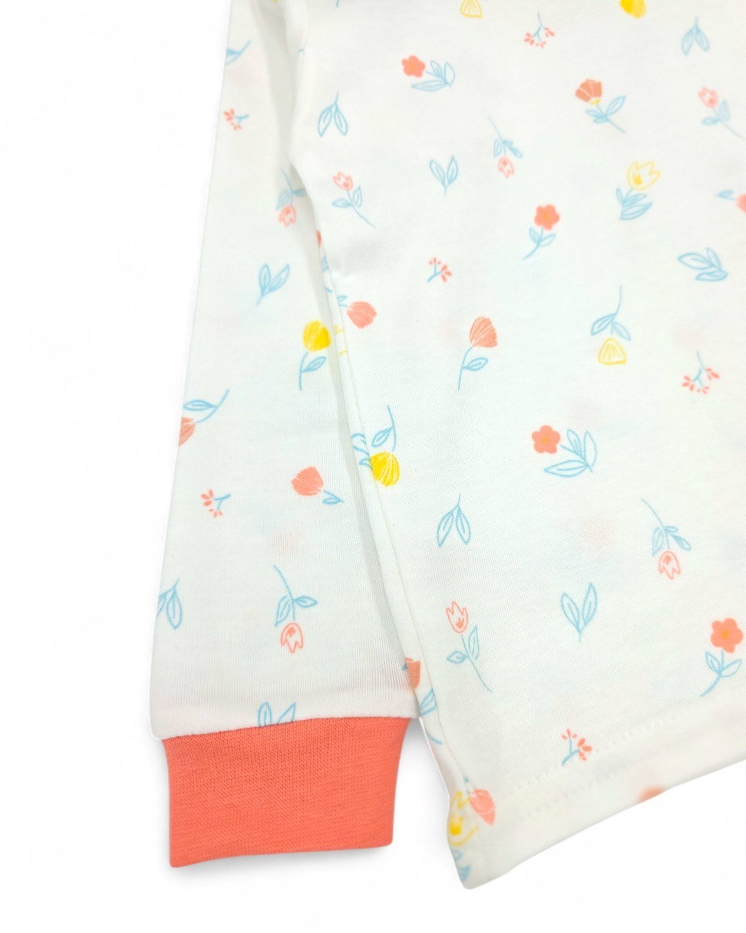 Kız Bebek Mevsimlik Çiçek Baskılı 3-24 Ay Gecelik Pijama Takımı ,%100 Pamuk R2180