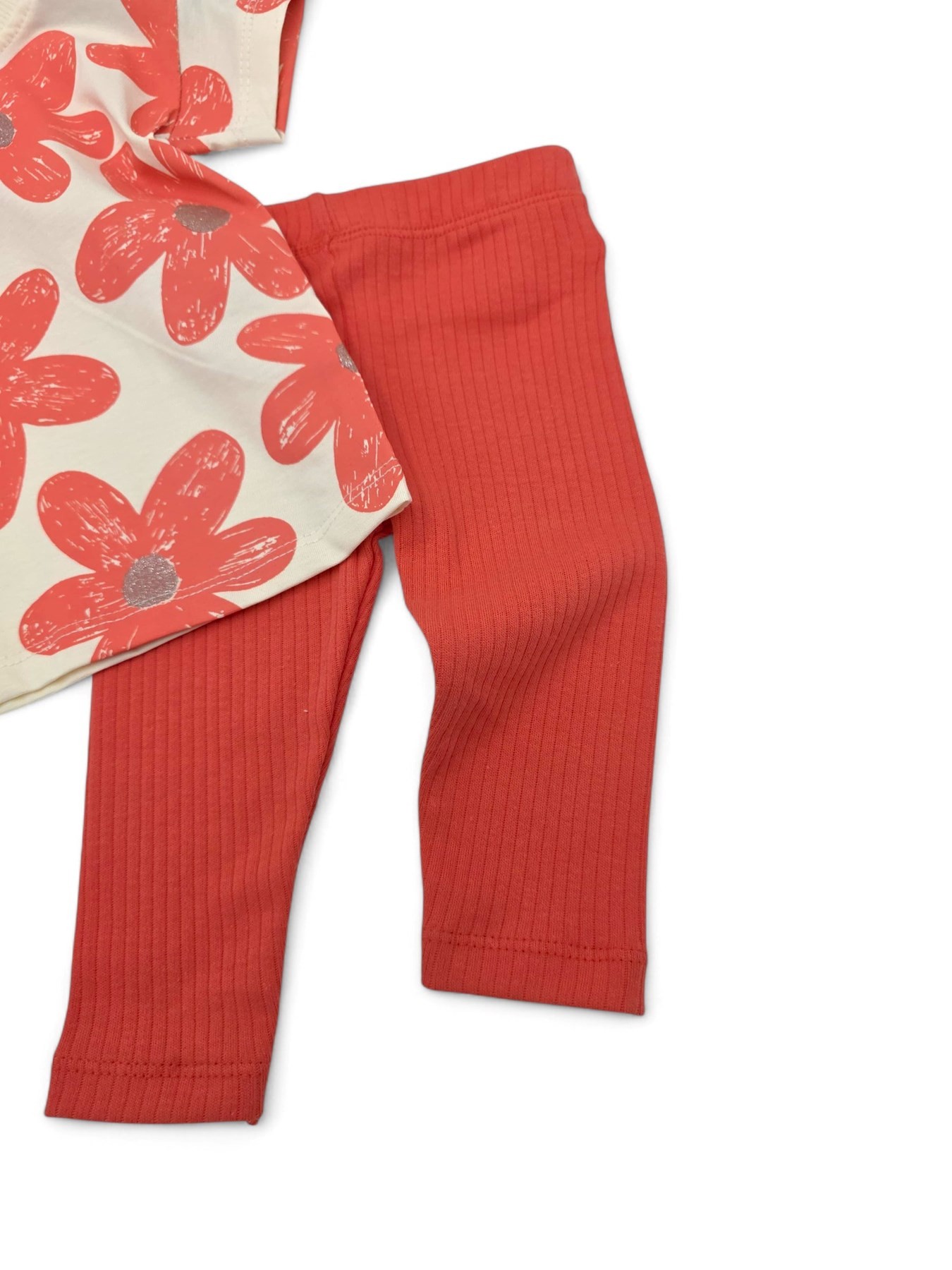 KIZ BEBEK ÇİÇEK BASKILI TAYTLI 3-6-9-12-18 AY KIZ BEBEK TAKIMI R1953