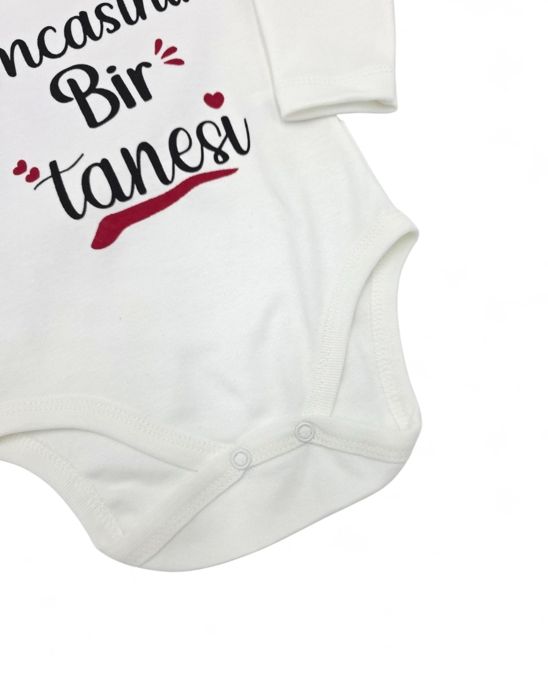 ".... Bir Tanesi" Baskılı Uzun Kollu, %100 Pamuklu Bebek Çıtçıtlı Body / Zıbın / Atlet R2271