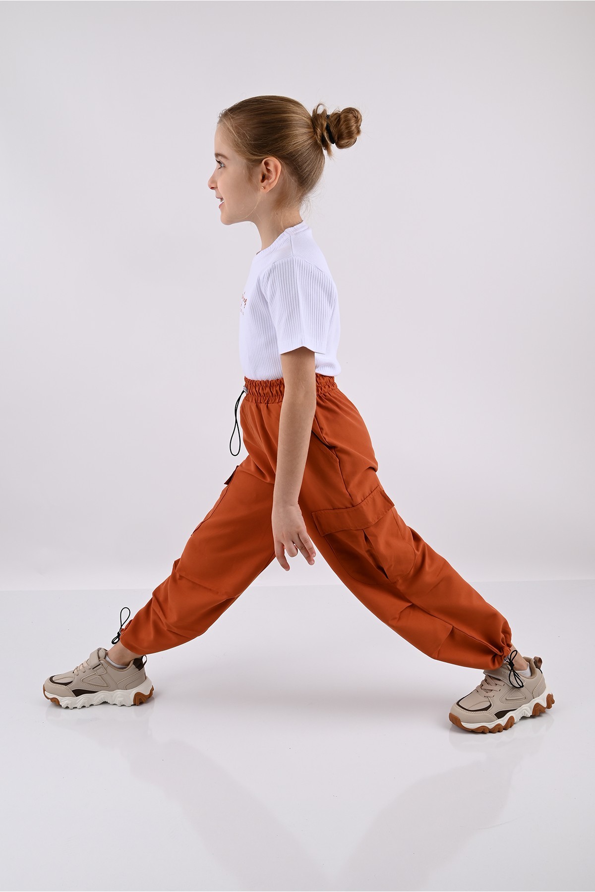 KIZ ÇOCUK SOFT PANTALONLU YAZLIK KISA KOLLU T-SHİRT PANTALON SETİ  5-12 YAŞ (DAR KALIP) R778