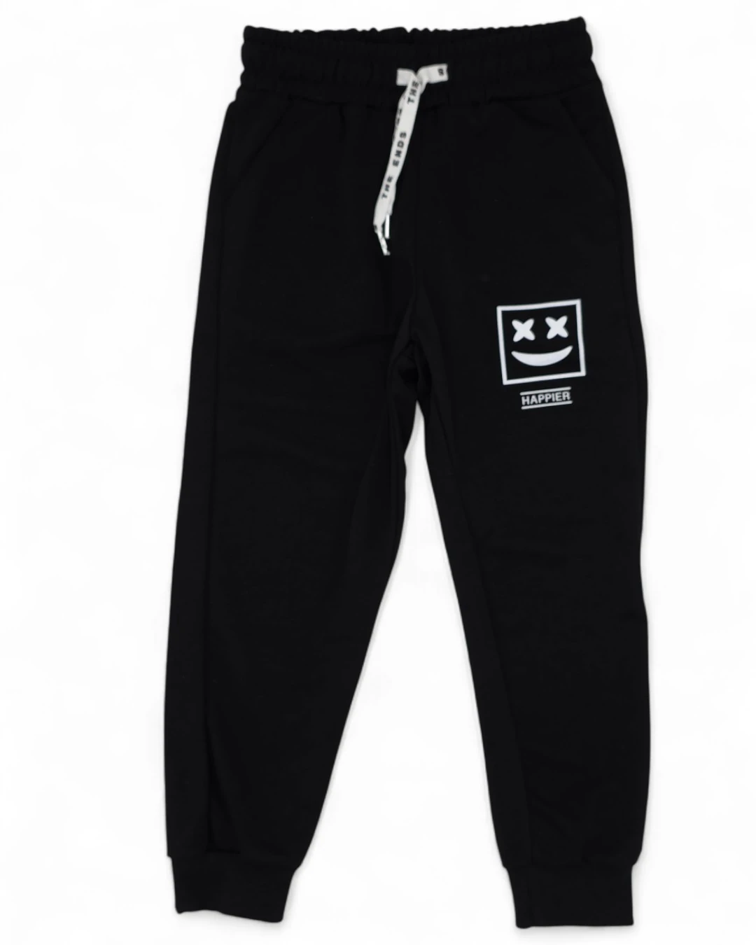 Erkek Çocuk HAPPIER Baskılı, İnce Mevsimlik 5-6-7-8-9-10 Yaş Viskon 2 İplik Eşofman Takımı R2196