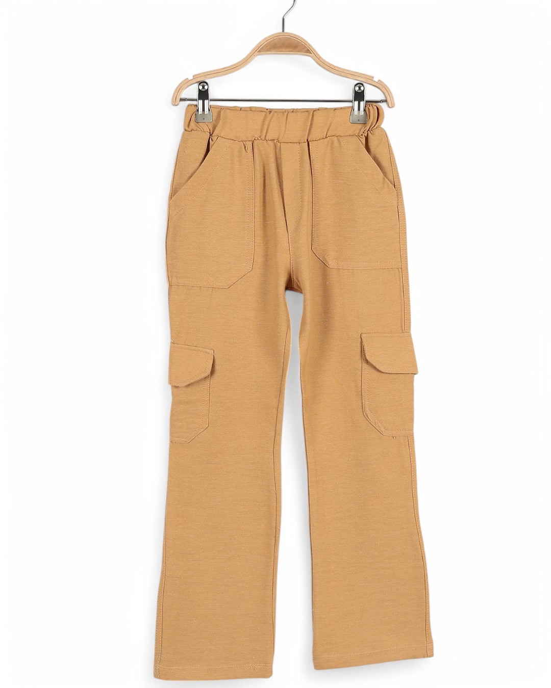 KIZ ÇOCUK 6-7-8-9-10 YAŞ YAZLIK KARGO CEPLİ KETEN PANTALONLU ALT ÜST TAKIM R1723