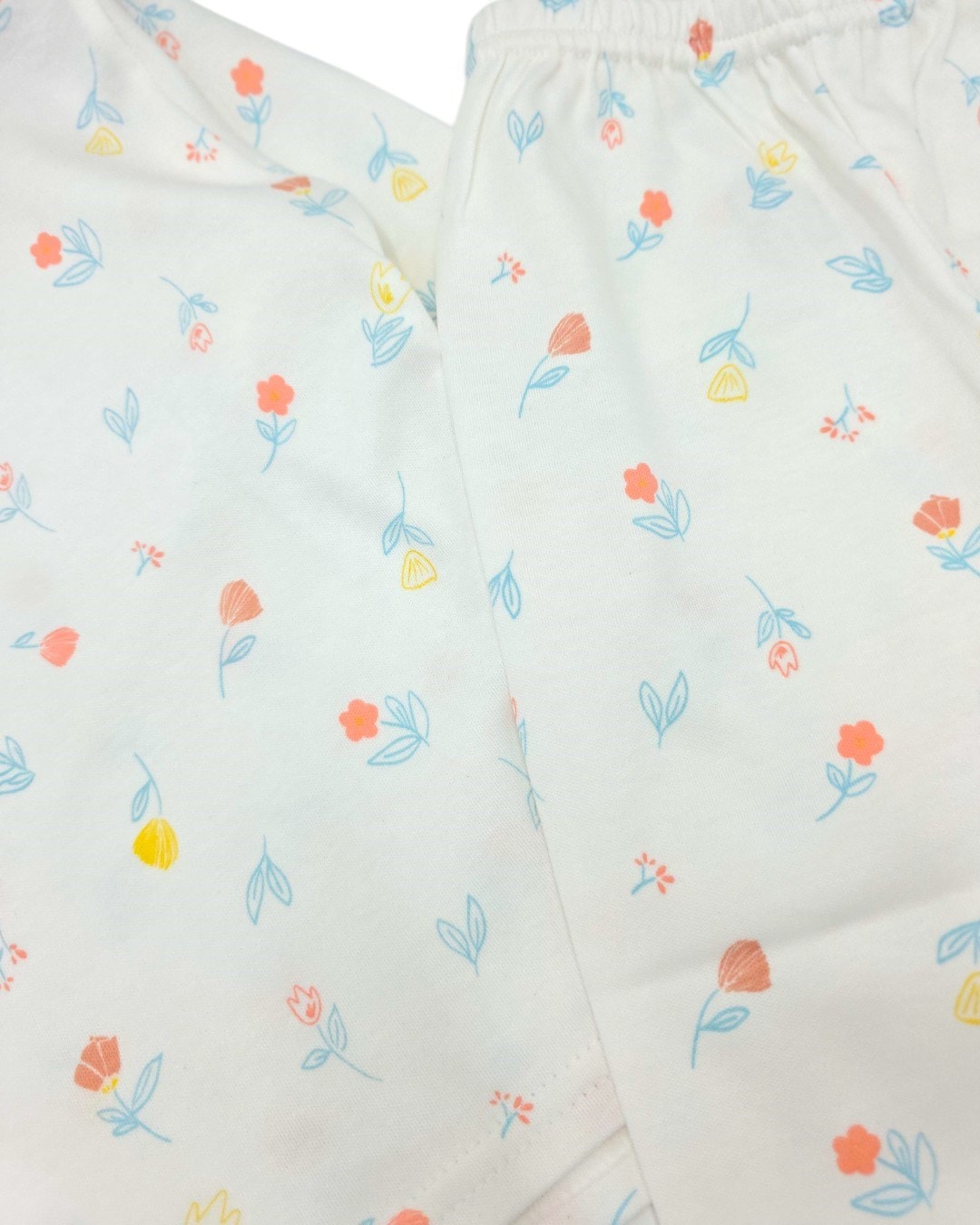 Kız Bebek Mevsimlik Çiçek Baskılı 3-24 Ay Gecelik Pijama Takımı ,%100 Pamuk R2180