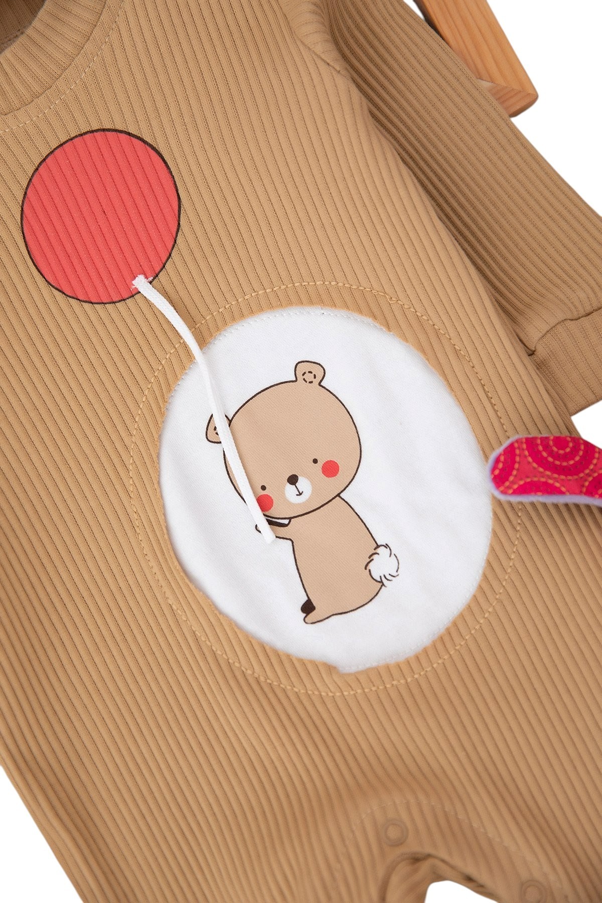 ERKEK BEBEK ALTTAN ÇITÇITLI BALON DETAYLI ESNEK TULUM OT91
