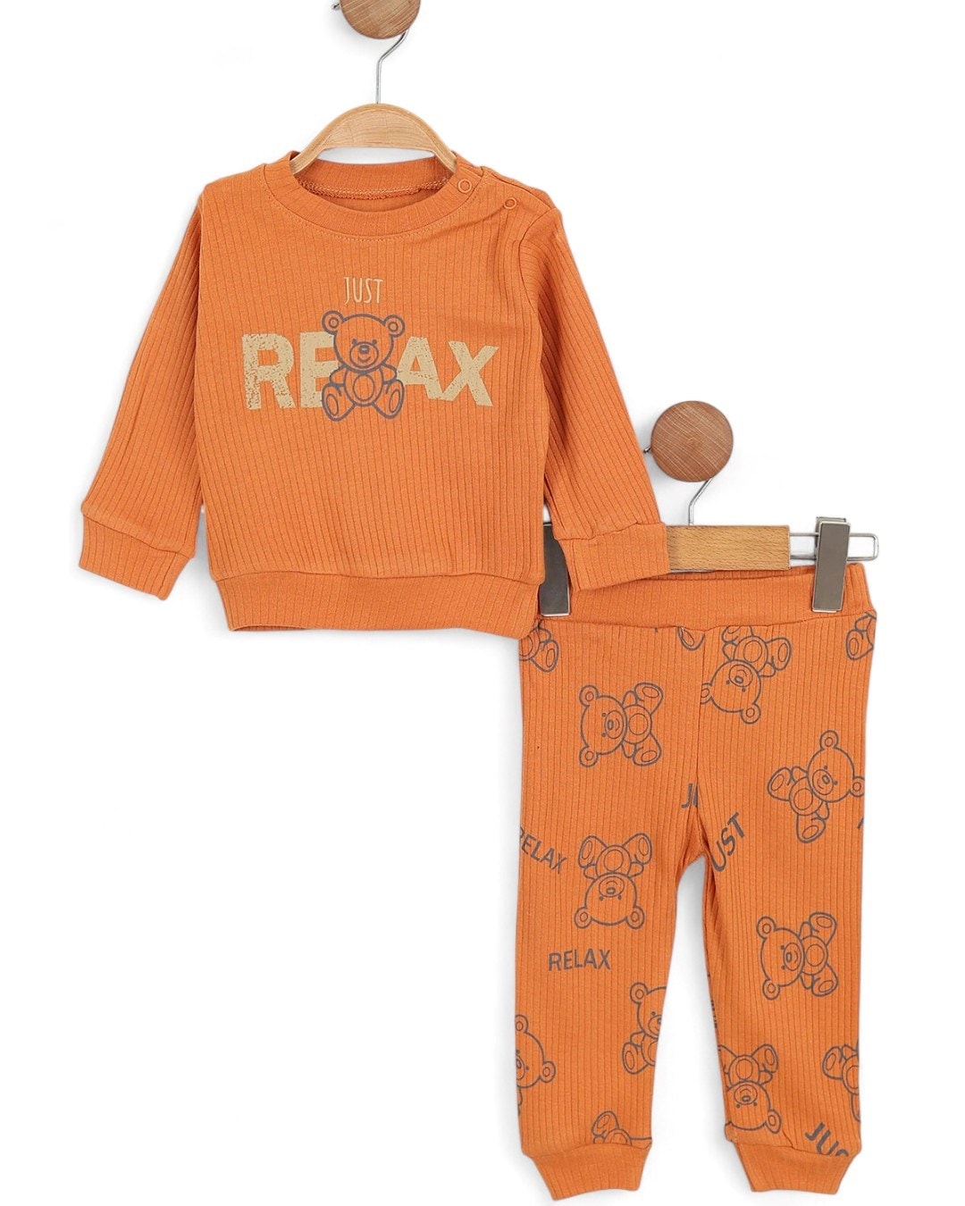 Erkek Bebek Şişme Yelekli 3 Parça Şık Alt Üst Takım / 6-9-12-18 Ay Mevsimlik 3'lü Cool Takım R2305