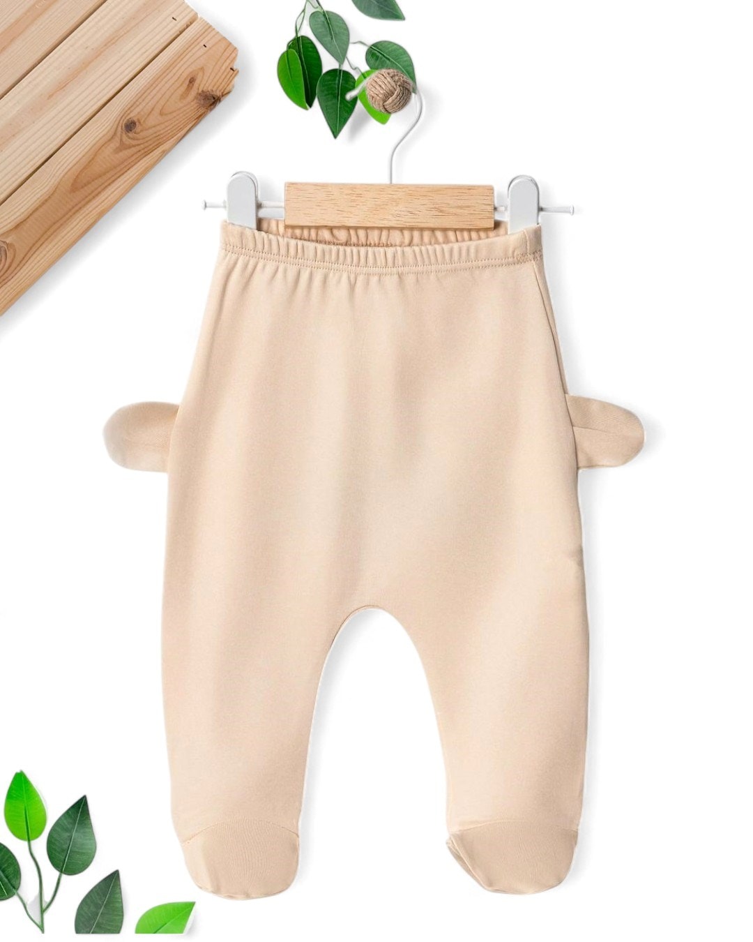 ERKEK BEBEK PATİKLİ YENİ DOĞAN BASKILI MEVSİMLİK İNTERLOK 0-3-6-9-12 AY TEK ALT PİJAMA  TA16