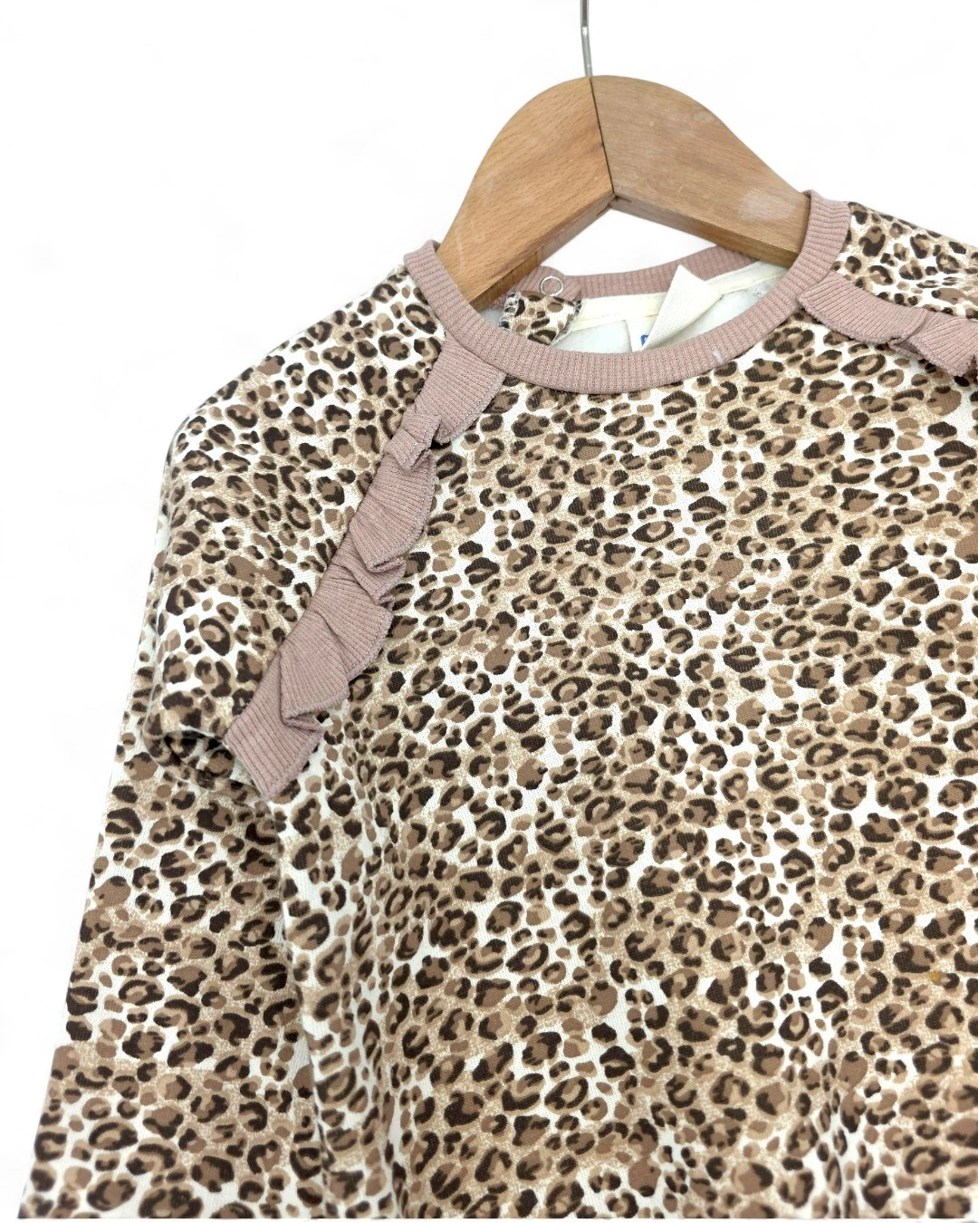 Kız Bebek Kışlık 3 İp Şardonlu Leopar Desenli 6-9-12-18-24 Ay Şık Bebek Takımı R2237