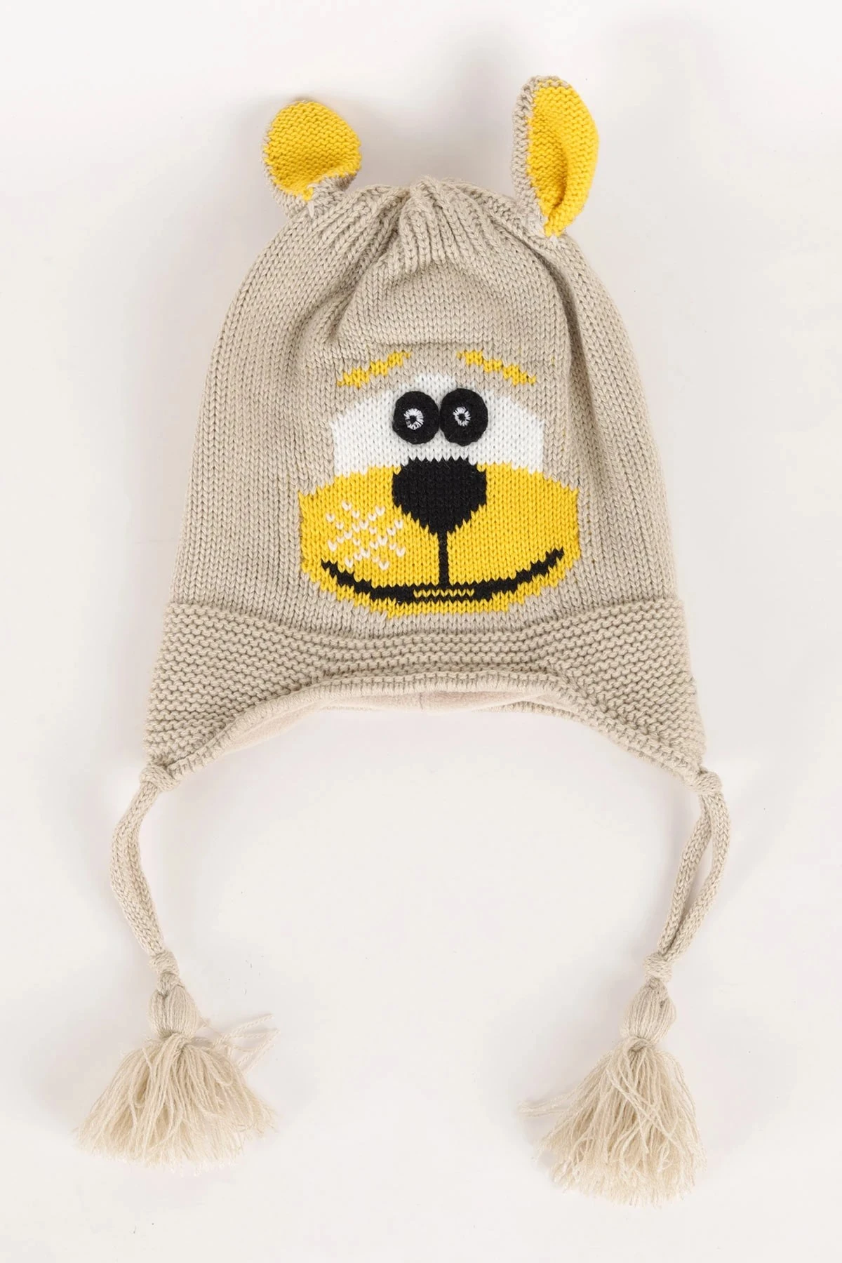 Erkek Çocuk 1-4 Yaş İçi Polarlı Triko Bebek Beresi  BR25 - BEJ