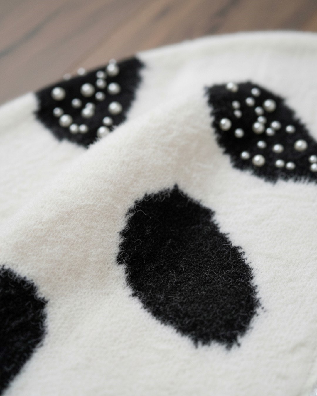 Kız Çocuk Tüylü Triko Hırka, 9-10-11-12-13-14-15 Yaş, Taş İşlemeli Düğmeli Hırka R2332