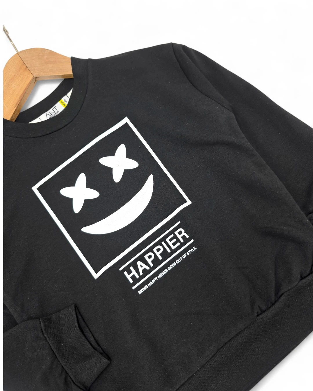 Erkek Çocuk HAPPIER Baskılı, İnce Mevsimlik 5-6-7-8-9-10 Yaş Viskon 2 İplik Eşofman Takımı R2196