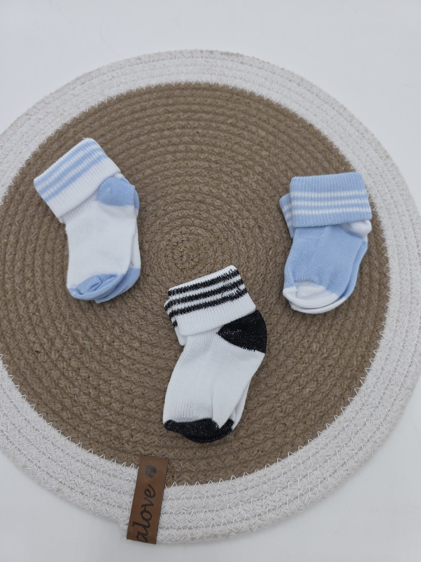 ERKEK BEBEK 0-6 AY BEBEK 3'LÜ SOKET ÇORAP CP8 - MODEL 3