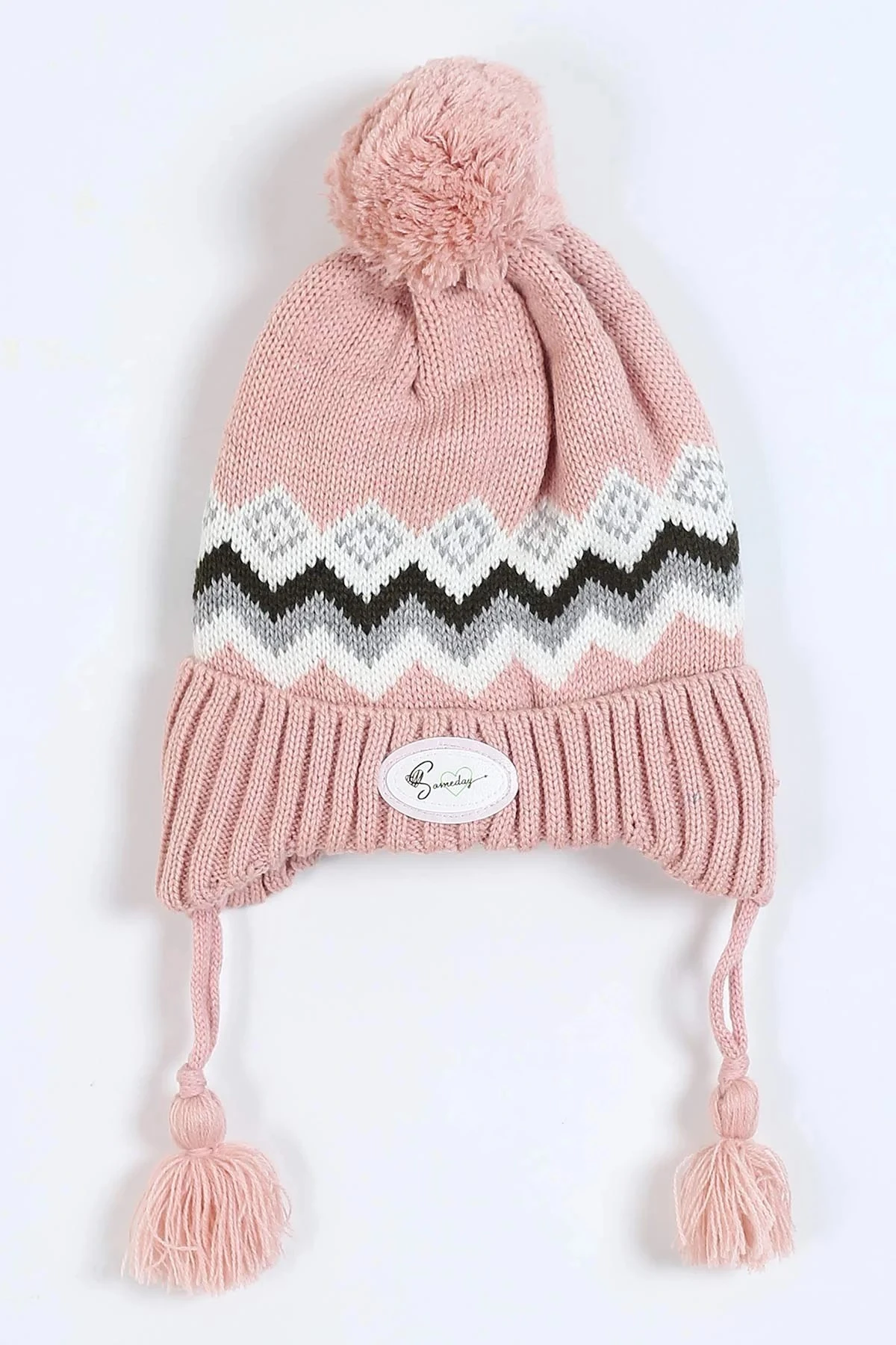 Kız Çocuk 4-8 Yaş İçi Polarlı Triko Çocuk Beresi BR31 - GÜL KURUSU