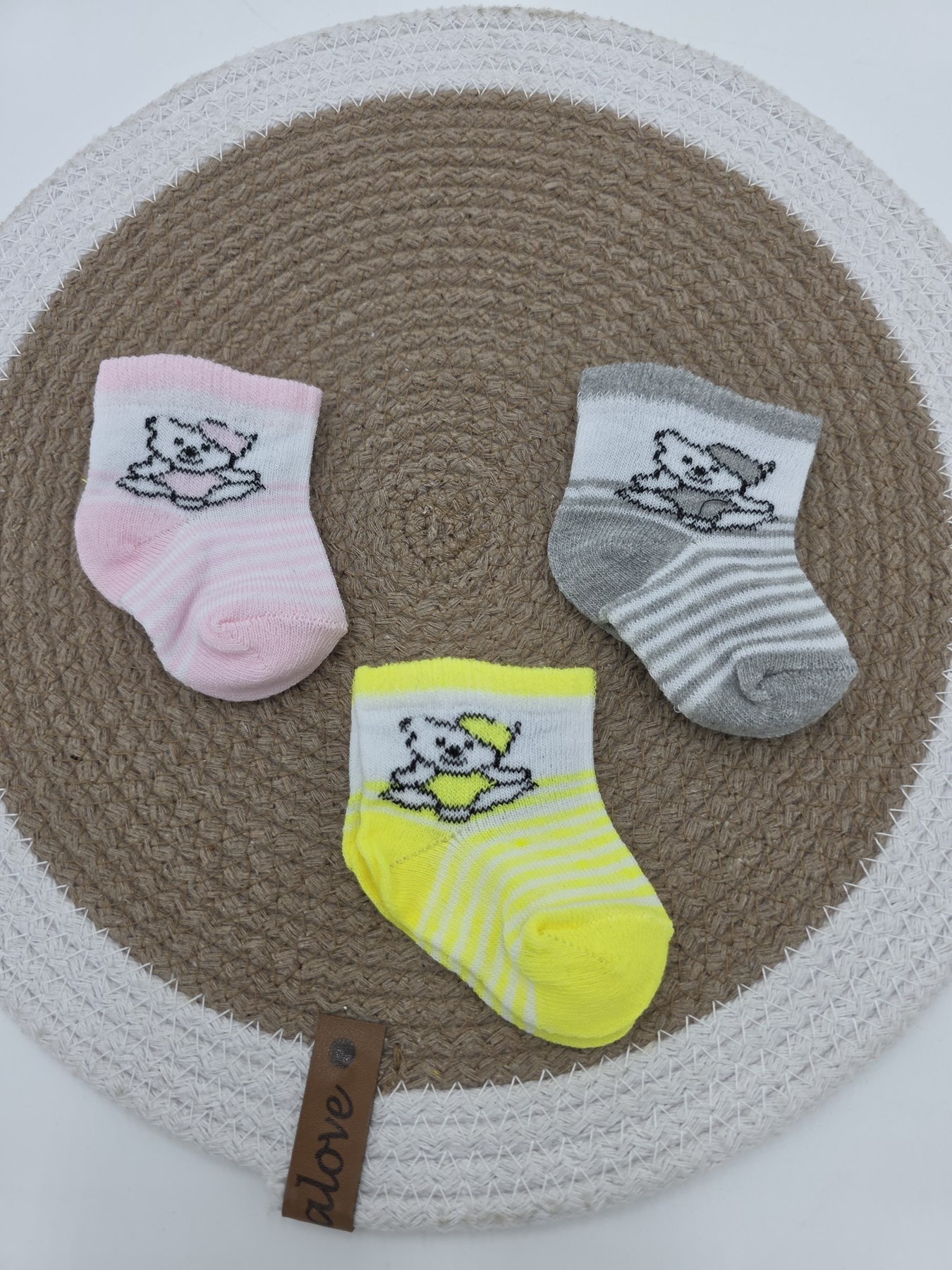KIZ BEBEK 0-6 AY BEBEK 3'LÜ SOKET ÇORAP CP9 - MODEL 4