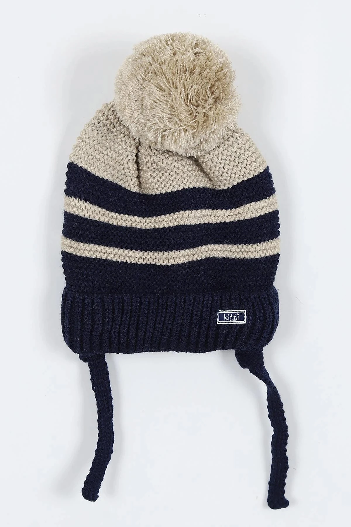 Erkek Bebek 0-18 Aylık İçi Polarlı Triko Bere / 0-18 Ay için Uygundur. BR21 - LACİVERT