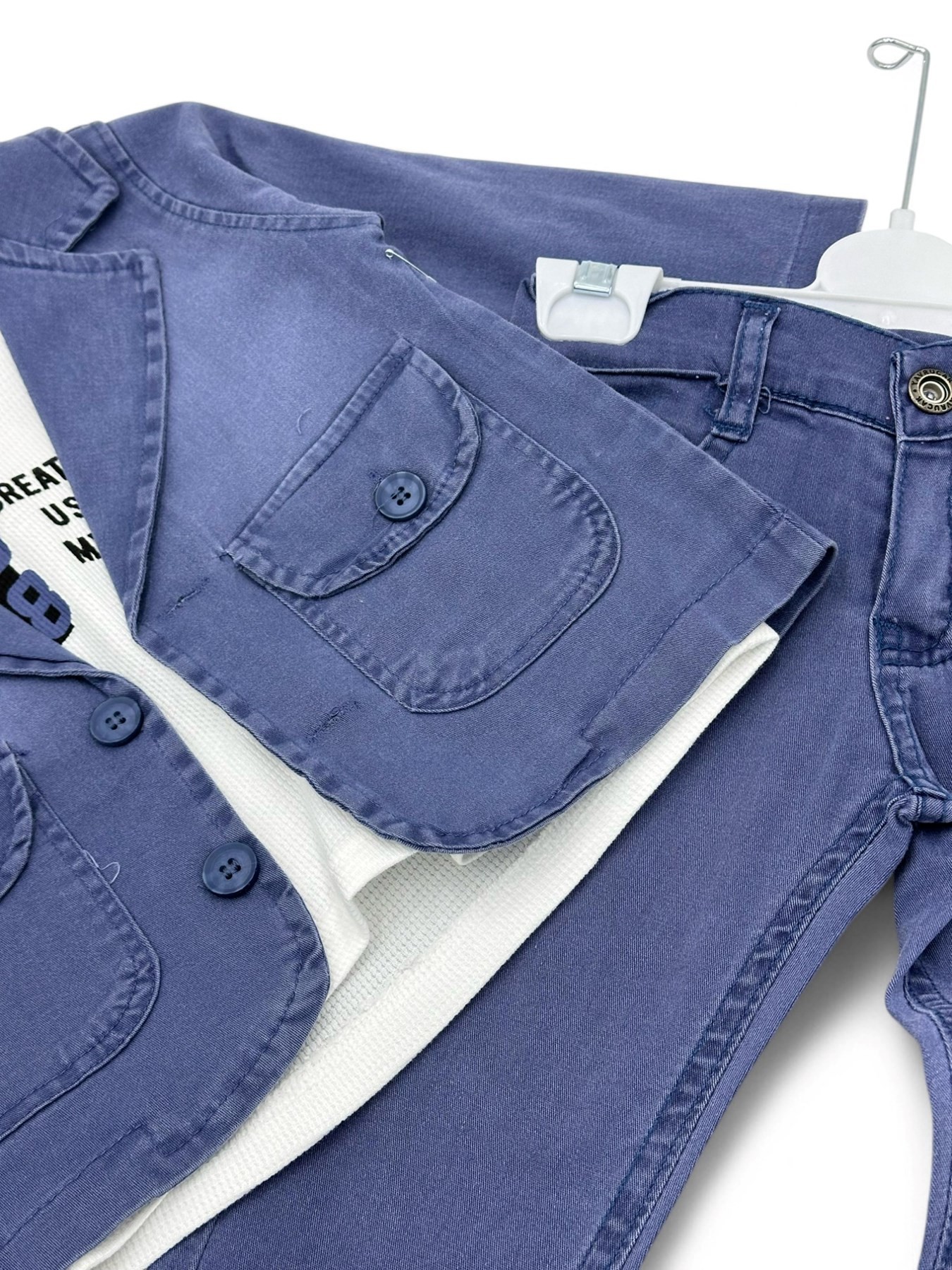 ERKEK ÇOCUK KOT CEKETLİPANTALONLU 3 PARÇA 1-2-3-4-5-6-7-8 YAŞ JEAN TAKIM R1646