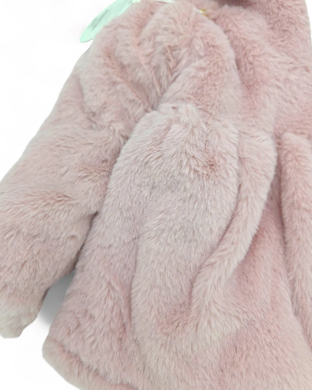 Kız Çocuk 2-3-4-5-6-7 Yaş Yakası Çiçek Nakışlı Peluş Mont R2243