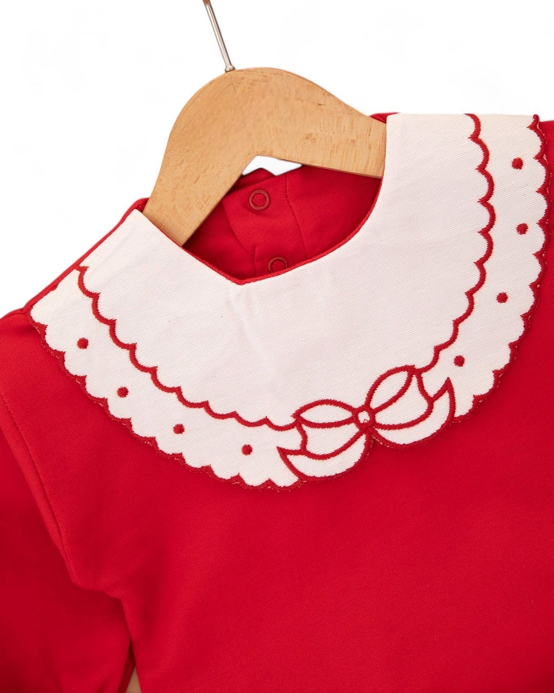 Kız Bebek Kurdela Detaylı Bebe Yakalı, İspanyol Paçalı Taytlı 6-9-12-18-24 Ay Bebek Takımı R2090