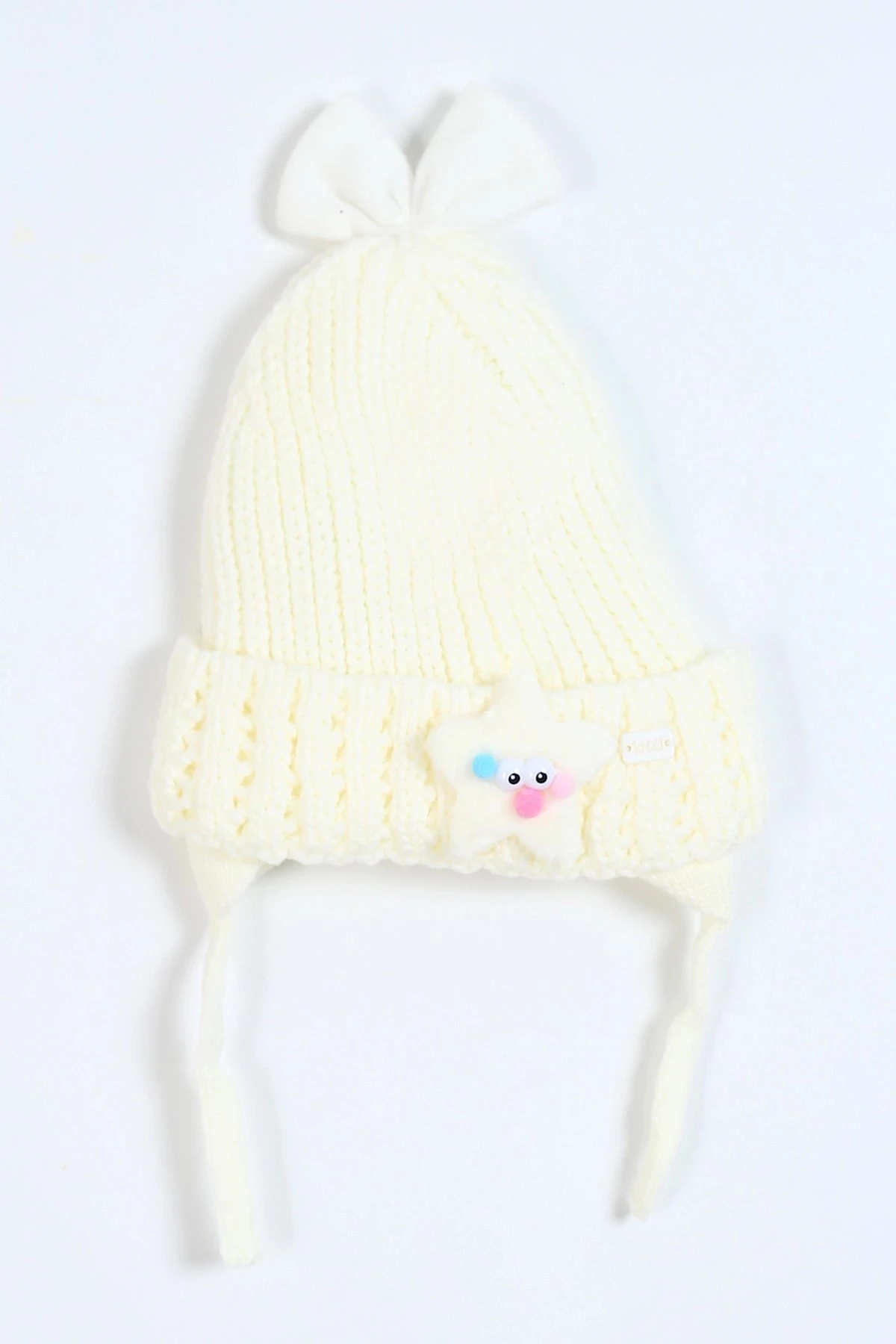 Kız Çocuk 1-4 Yaş İçi Polarlı Triko Bebek Beresi  BR29 - EKRU