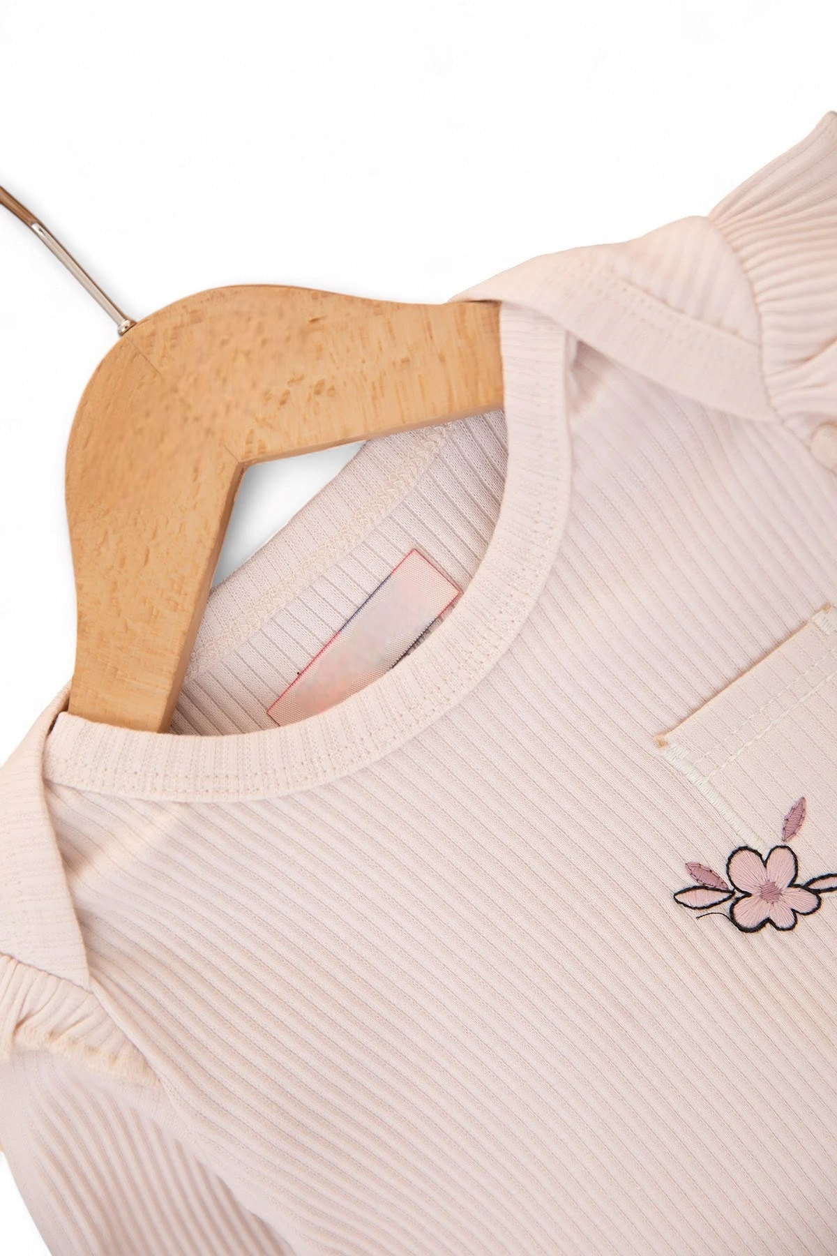 Kız Bebek Papatya Baskılı Fitilli 0-3-6 Ay Kendinden Patikli 2'li Şık Mevsimlik Takım R1889