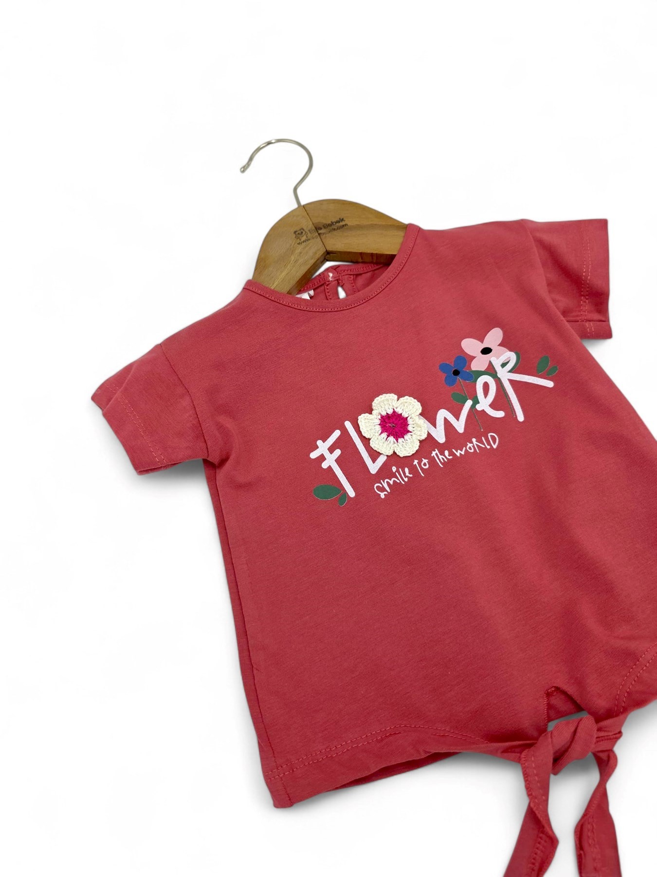 KIZ BEBEK ÇİÇEK BASKILI YAZLIK 3-6-9-12-18 AY TAYTLI ALT ÜST TAKIM R1952