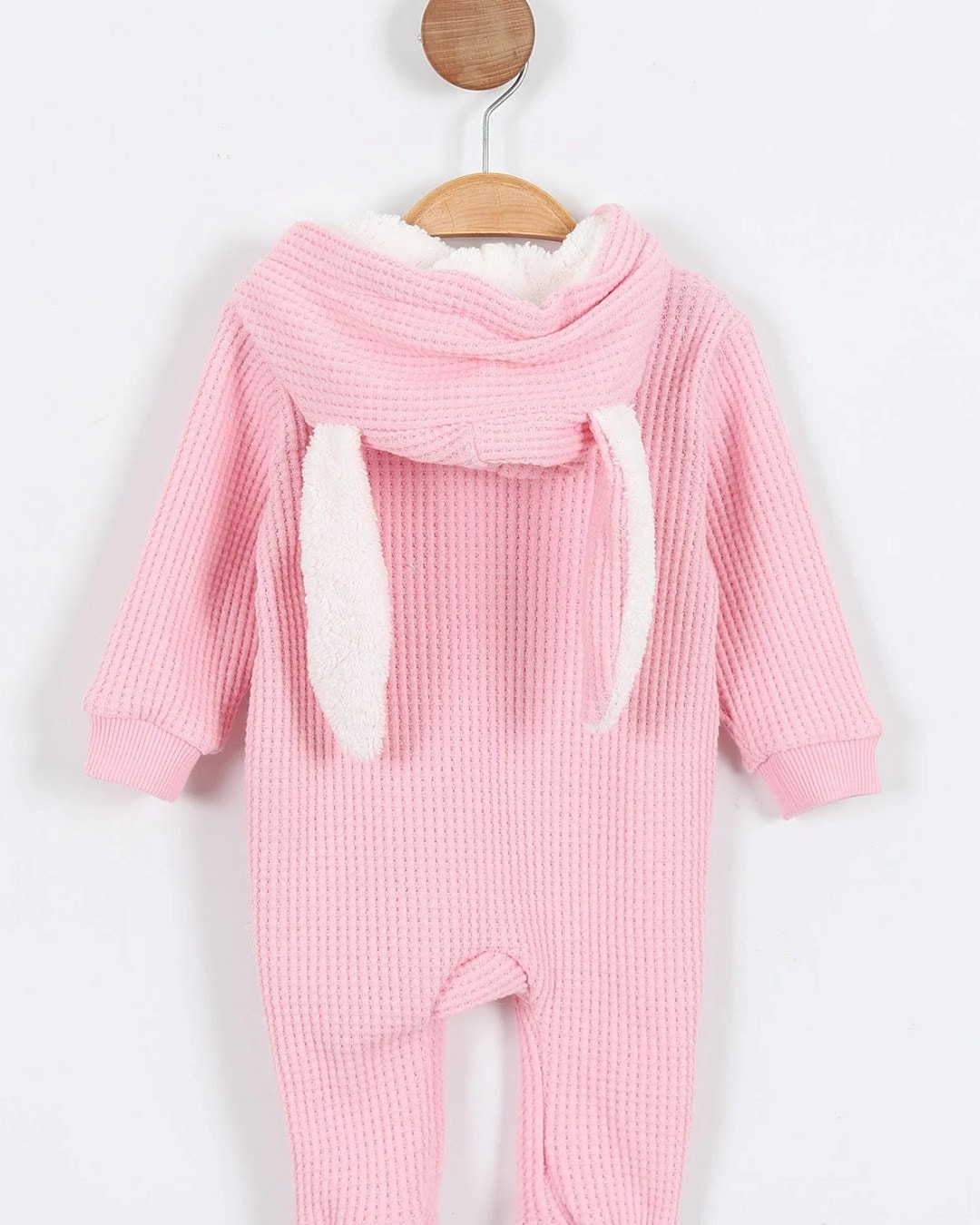 Kız Bebek Sydney Kumaş Kulak Detaylı Orta Kalınlıkta Fermuarlı Kışlık Tulum 6-9-12-18 Ay R1325