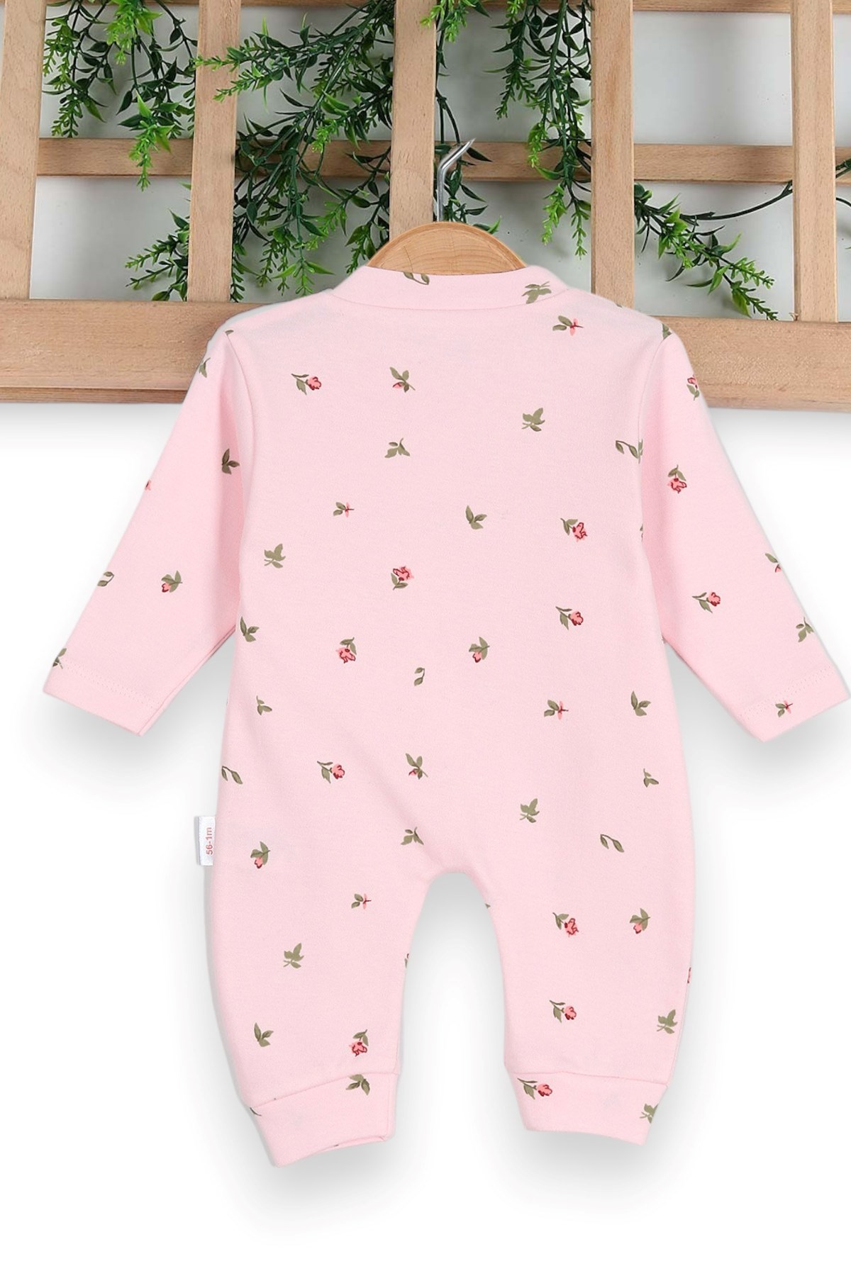 KIZ BEBEK MEVSİMLİK LALE BASKILI ÇITÇITLI YENİ DOĞAN 0-6 AY  TULUM R955