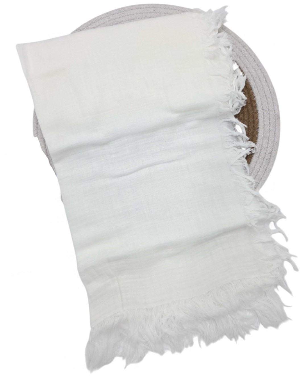Tek Katlı 110x90 Cm Saçaklı Düz Renk Lüx Müslin Battaniye BB5