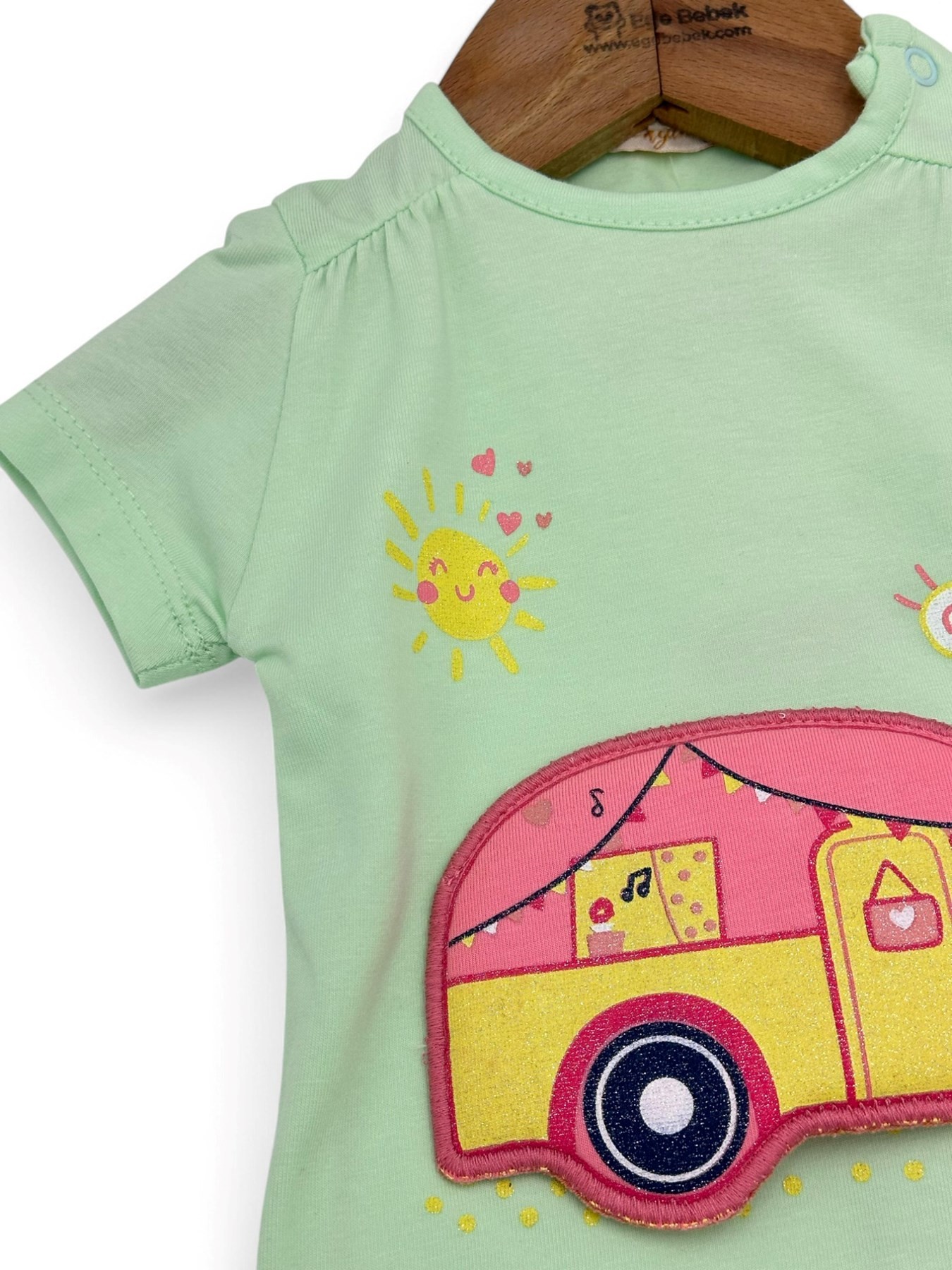KIZ BEBEK YAZLIK LİKRALI ESNEK  3-6-9-12-18 AY TAYTLI ALT ÜST TAKIM R1737