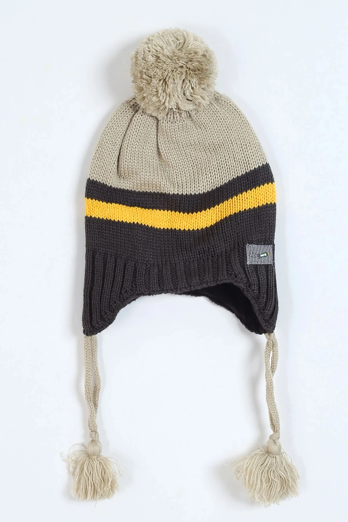 Erkek Çocuk 1-4 Yaş İçi Polarlı Triko Bebek Beresi  BR26 - HAKİ