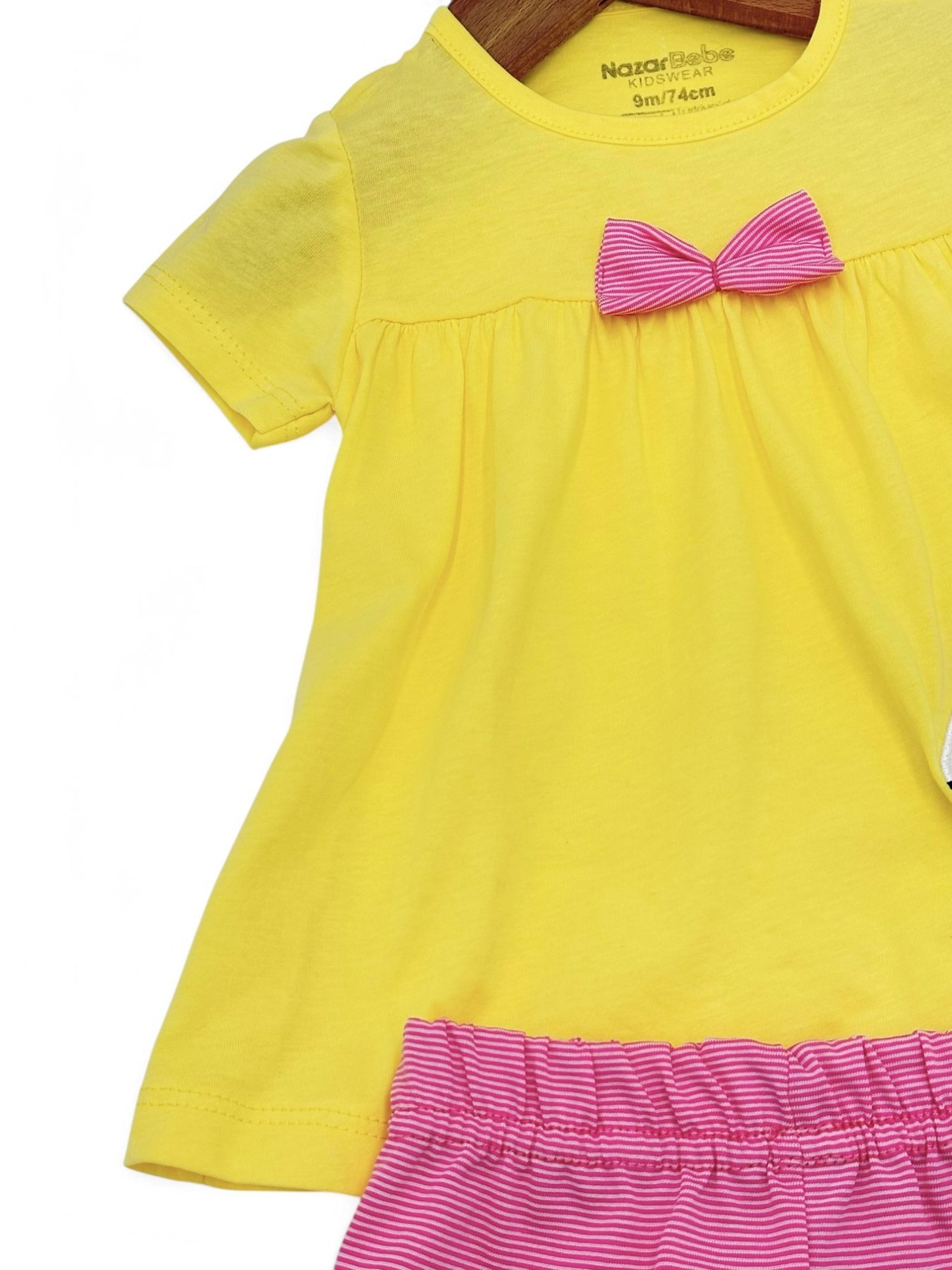 KIZ BEBEK YAZLIK 6-9-12-18-24 AY 3 PARÇA ÇITÇITLI BODYLİ BALIK NAKIŞLI TAKIM R1766