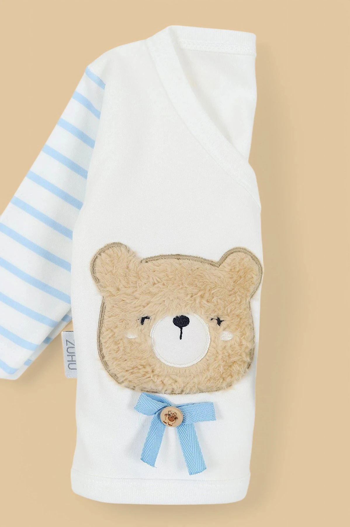 Erkek Bebek Ayı Nakışlı 11 Parça Hastane Çıkışı Zıbın Seti R920