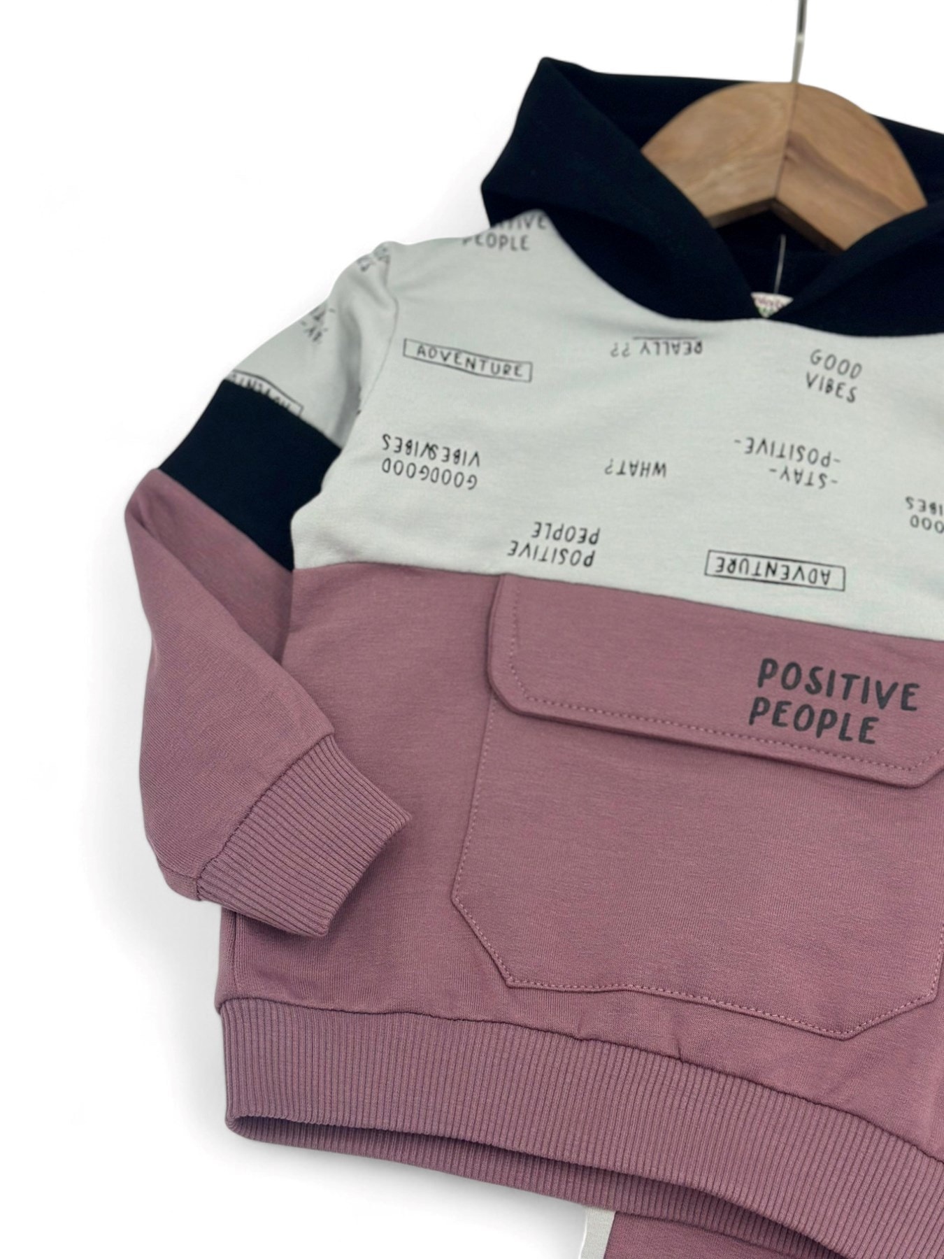 Erkek Bebek Kapüşonlu Kışlık 2 İp Şardonu Tarz Bebek Takımı 3-6-9-12-18-24 Ay R1394