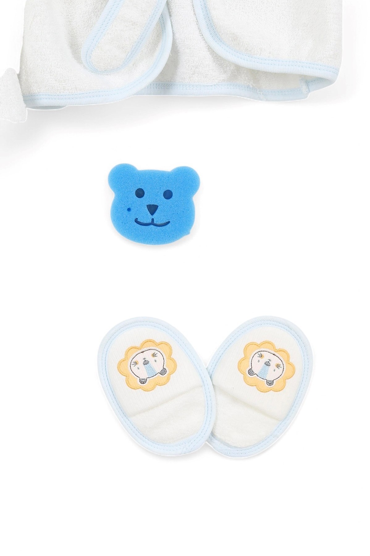 Lion Nakışlı Erkek Bebek 4'lü Bornoz Setİ R1583