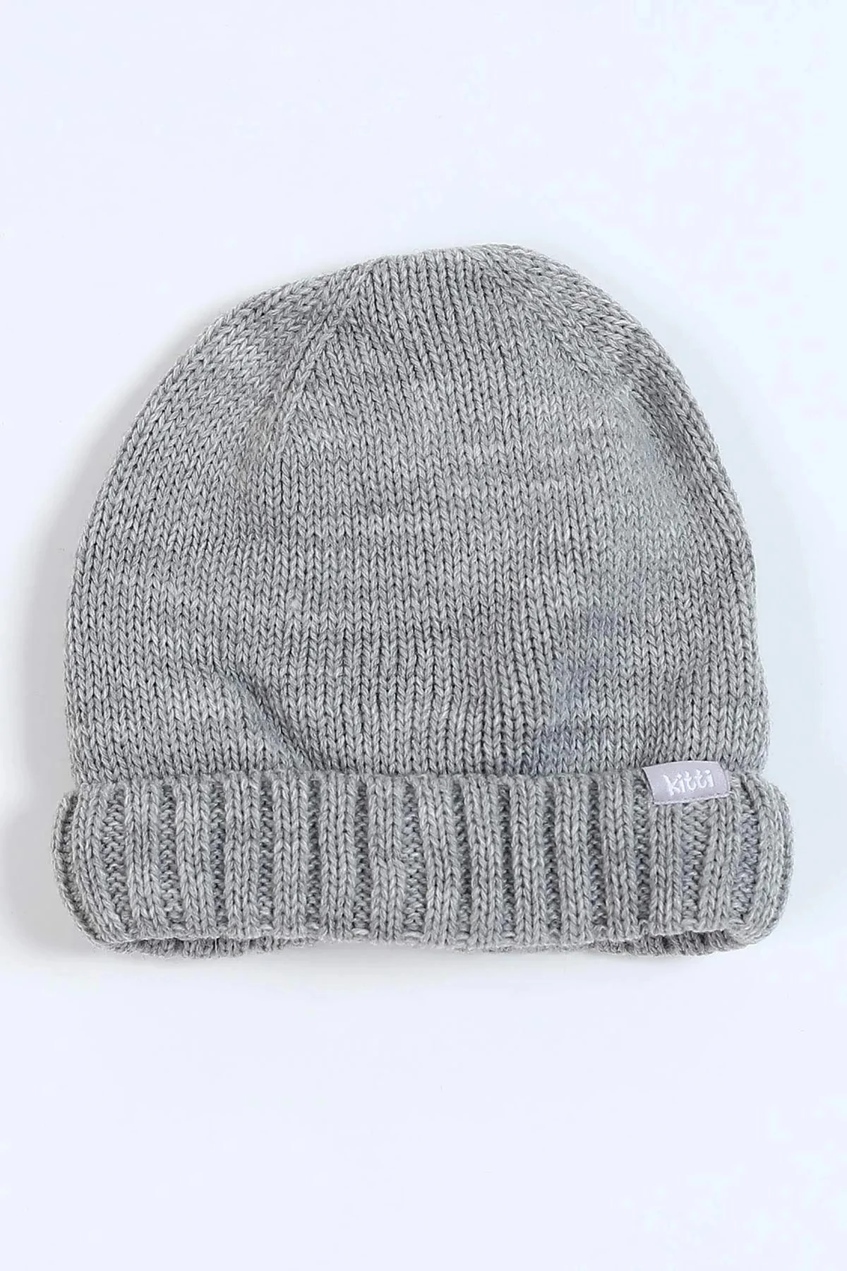 Erkek Bebek 0-18 Aylık İçi Polarlı Triko Bere / 0-18 Ay için Uygundur. BR20 - GRİ