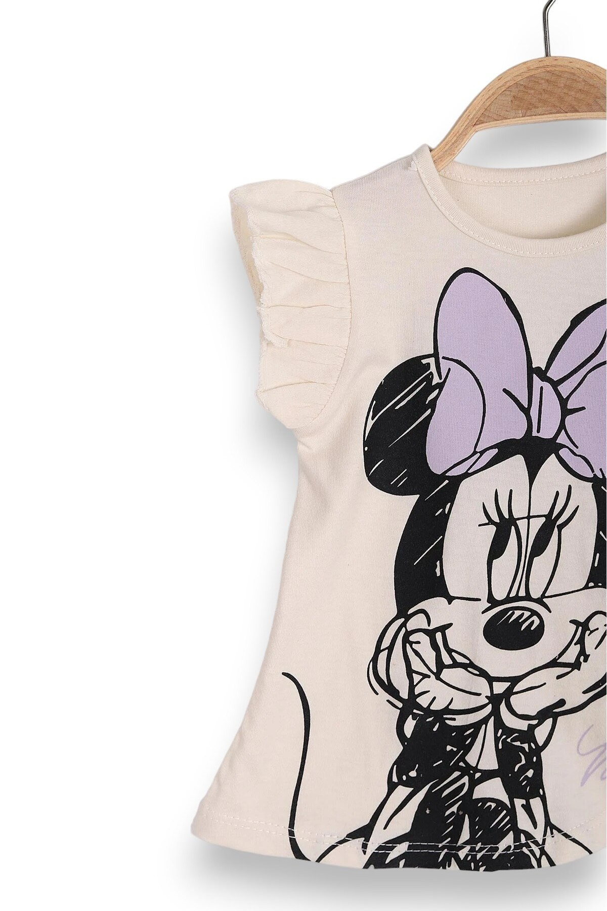 KIZ BEBEK MİNNİE MOUSE BASKILI YAZLIK ŞORTLU 6-24 AY ARASI BEBEK TAKIMI R811