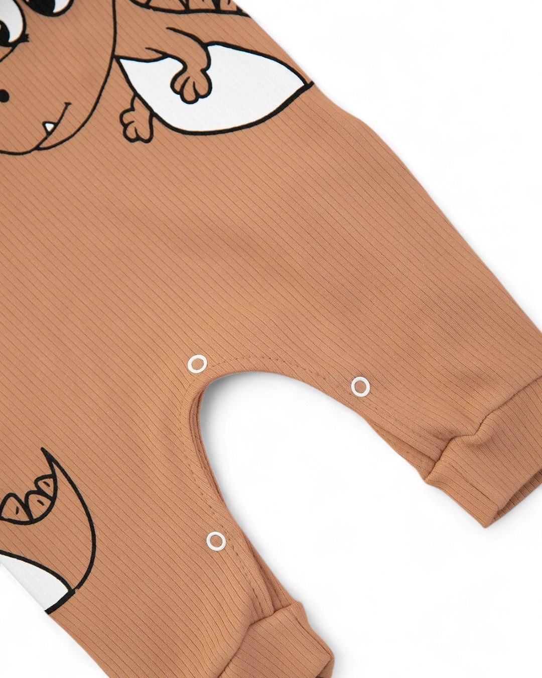 Erkek Bebek Dinazor Baskılı Fitilli Şirin Bahçıvan Salopet Tulum Ve İç Badili Takım R1107