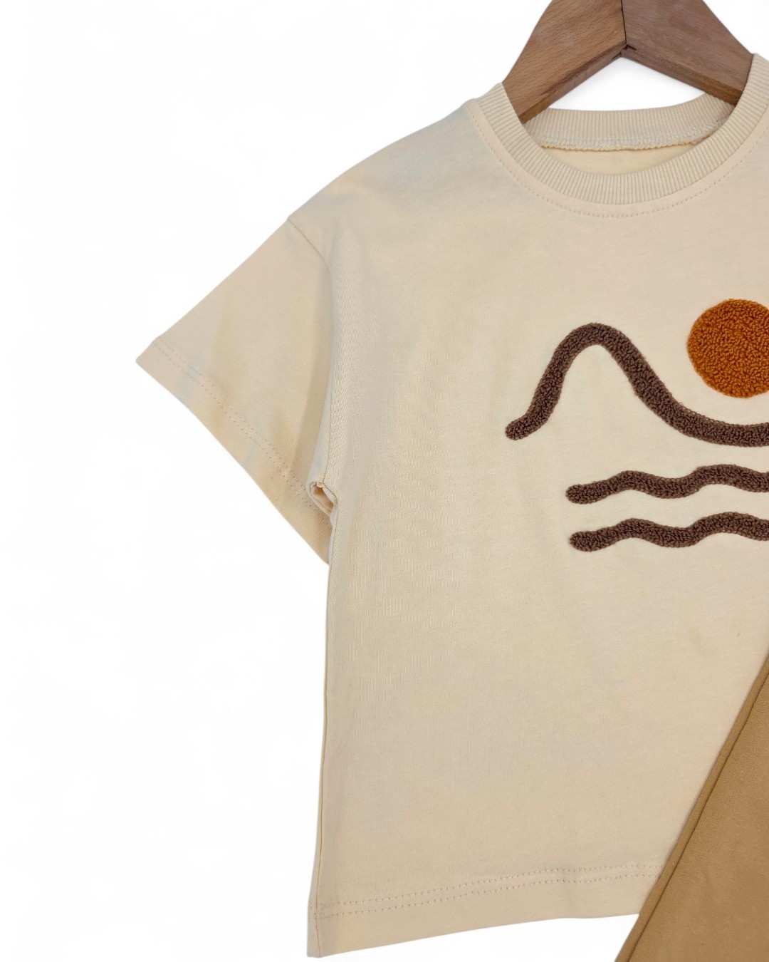 Erkek Çocuk Yazlık Nakışlı T-shirt, Eşofman Altlı 2-3-4-5-6 Yaş Şık Kreş Takımı R2114