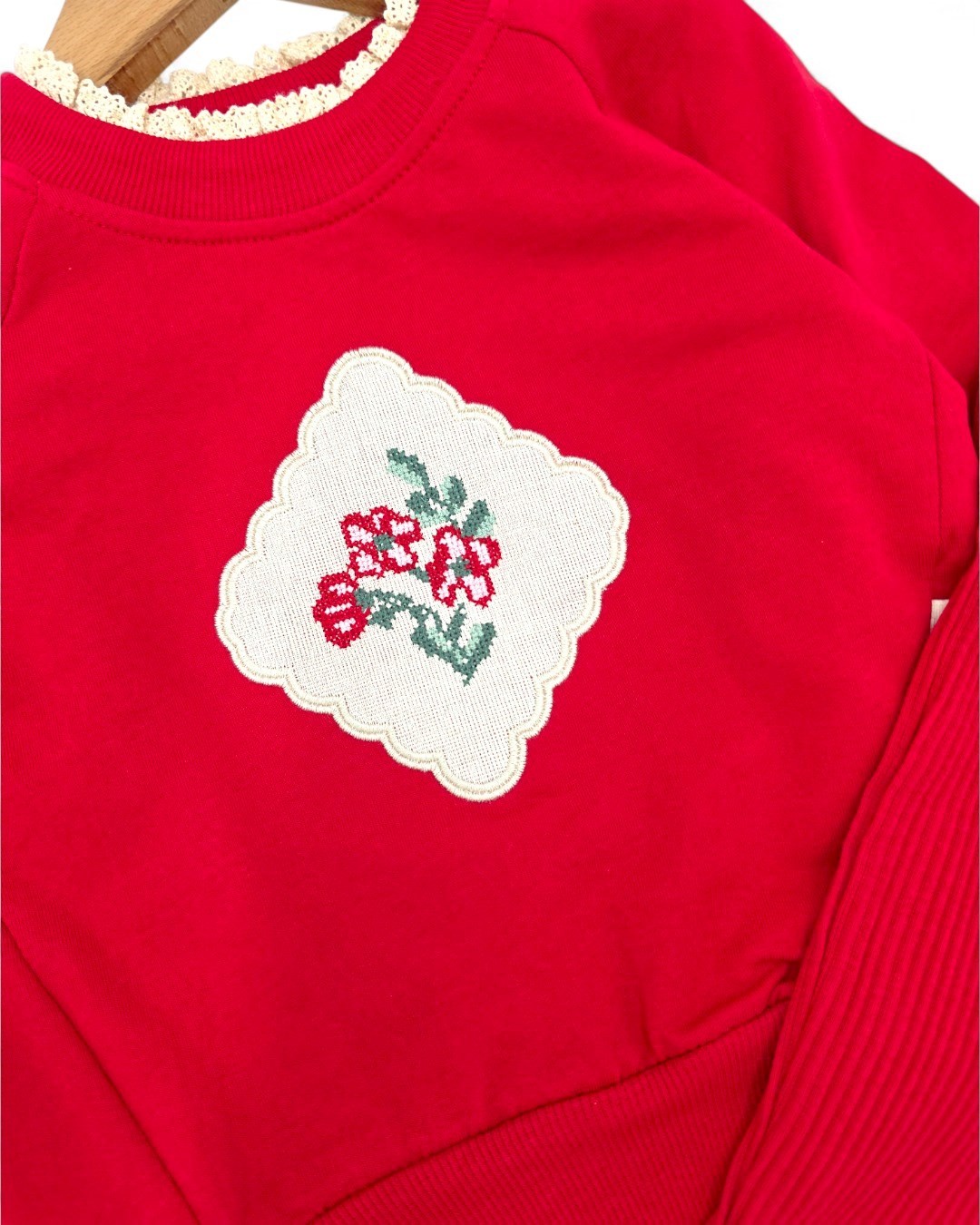 Kız Bebek Kaneviçe Nakış Detaylı Taytlı 6-9-12-18-24 Ay Şık Kız Bebek Takımı R2109