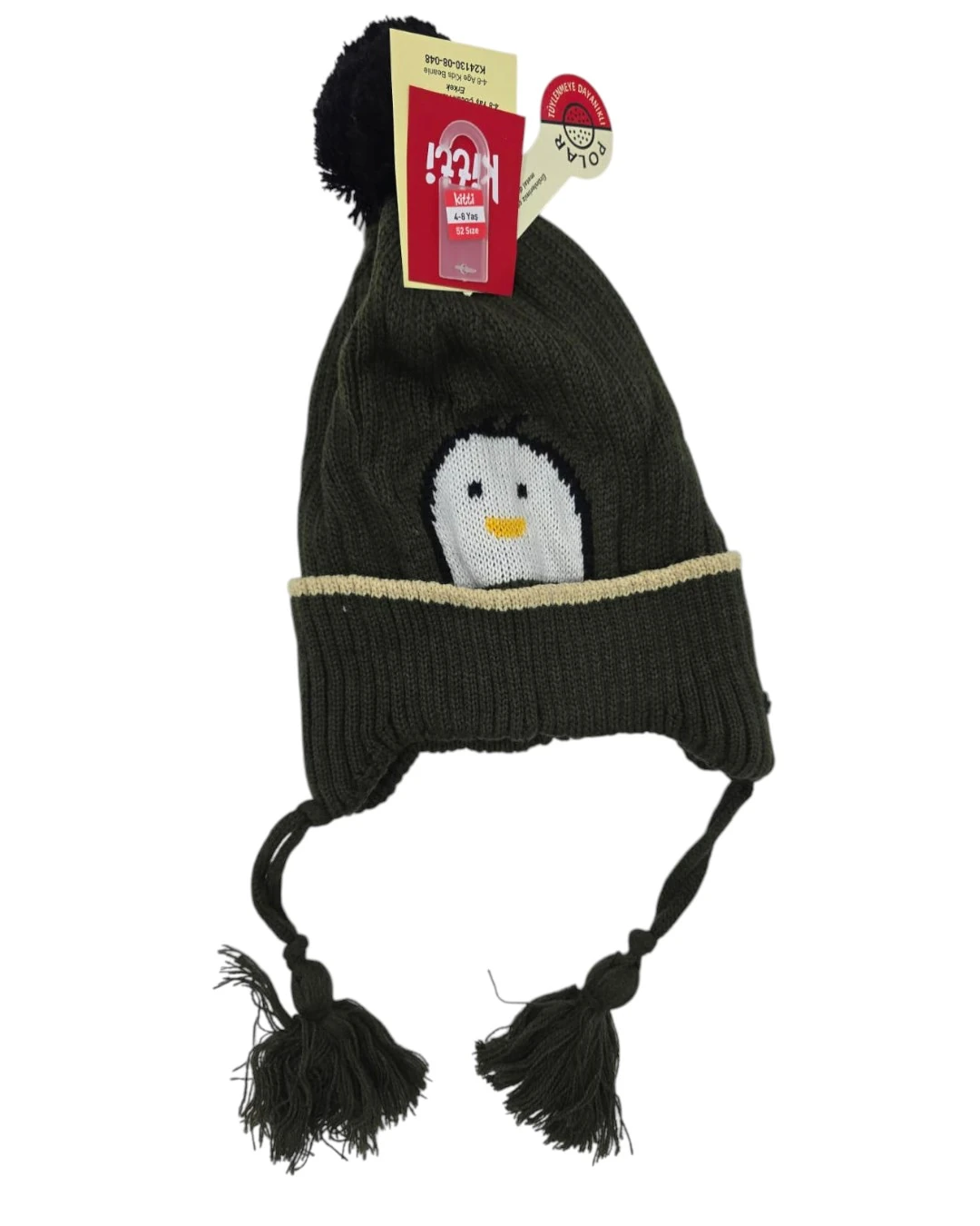 Erkek Çocuk 4-8 Yaş İçi Polarlı Triko Çocuk Beresi BR34 - HAKİ