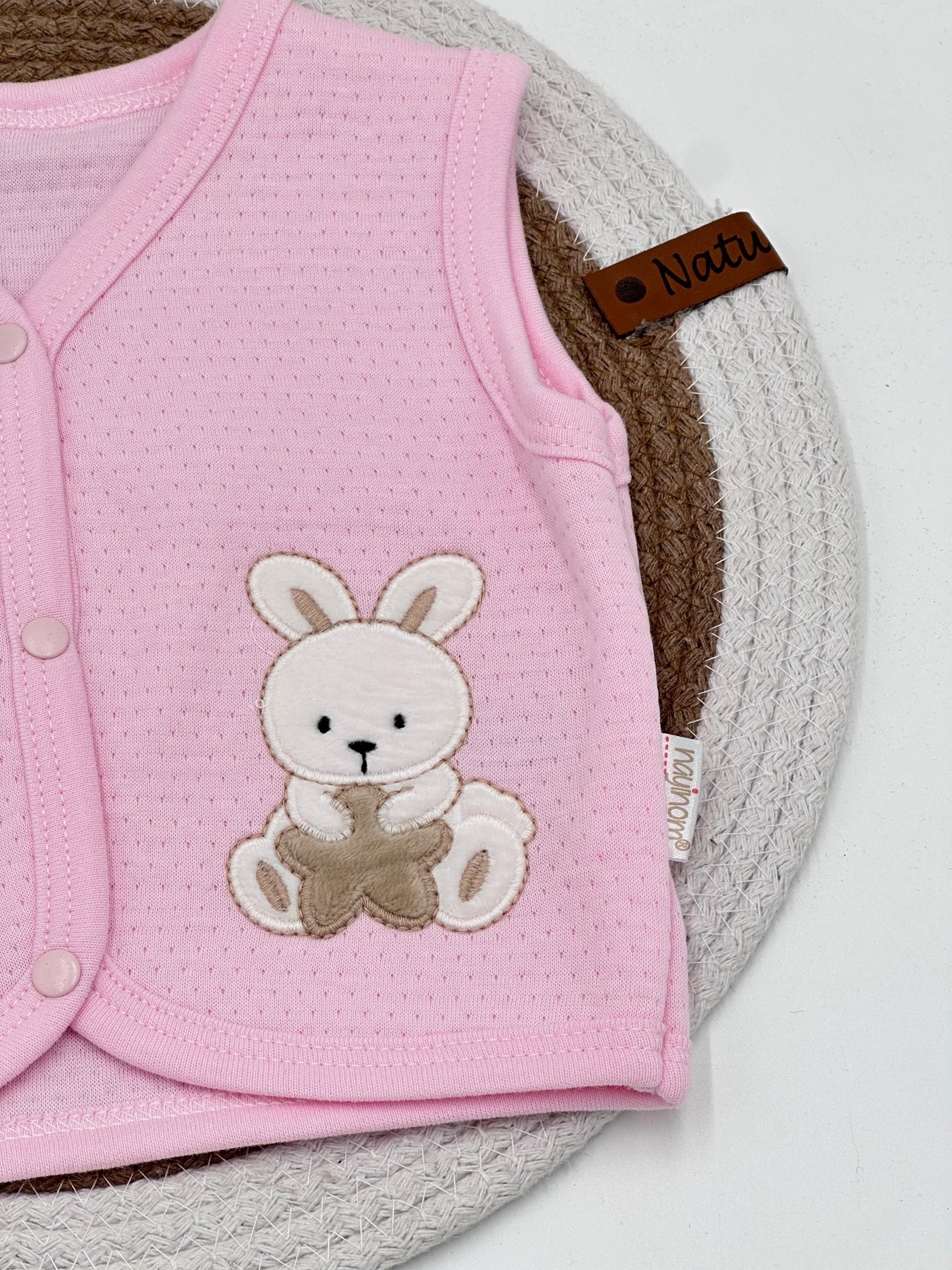 BEBEK KAPİTONU KUMAŞ KEDİ NAKIŞLI 0-3-6-9-12 AY YELEK R1506