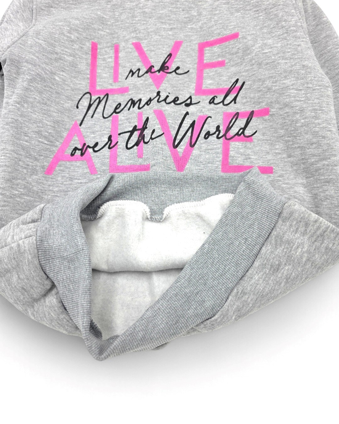 Erkek Çocuk 10-11-12-13-14 Yaş Kışlık 3 İp Şardonlu Baskılı Eşofman Takımı / Sweatshirt ve Alt R2280