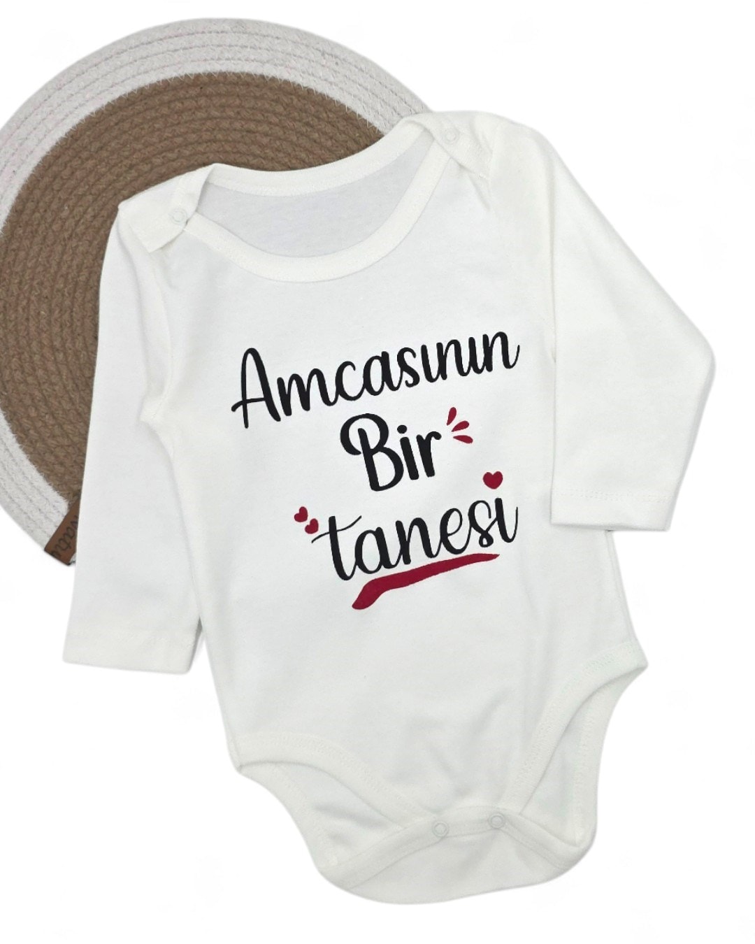 ".... Bir Tanesi" Baskılı Uzun Kollu, %100 Pamuklu Bebek Çıtçıtlı Body / Zıbın / Atlet R2271