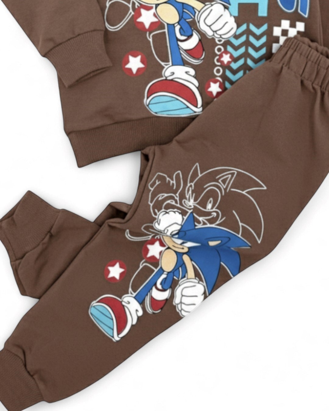 Sonic Baskılı Erkek Çocuk Mevsimlik İnce Eşofman Takımı l İnterlok Kumaş %100 Pamuklu l 2-10 Yaş l R2251