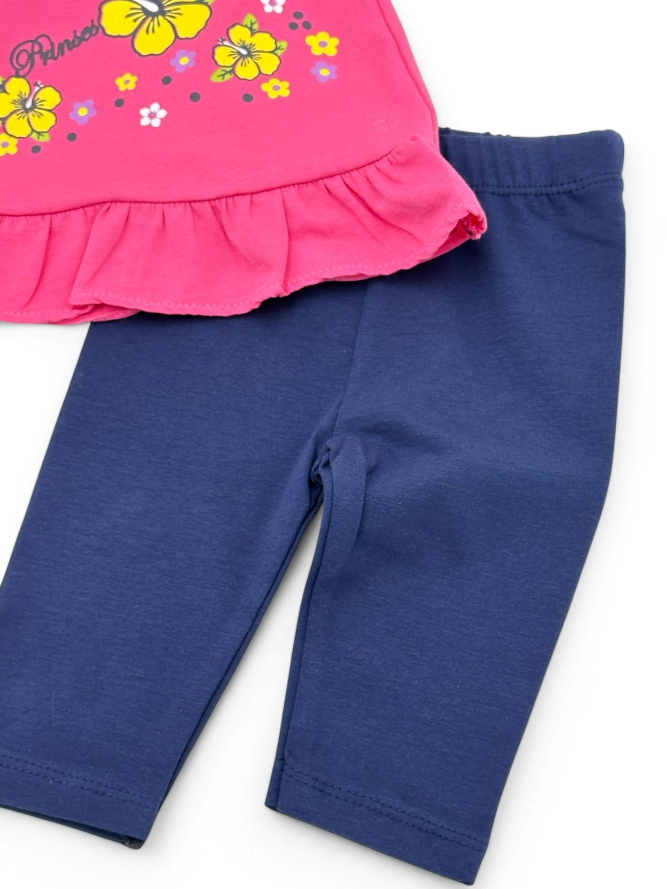 KIZ BEBEK YAZLIK ÇİÇEK BASKILI TAYTLI  6-9-12-18-24 AY KIZ BEBEK TAKIMI R1763