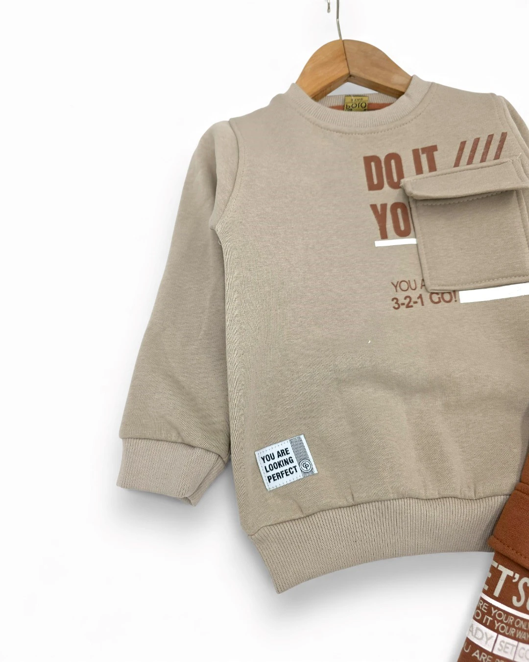 Erkek Çocuk Kışlık 3 İp Şardonlu 2-3-4-5-6-7-8-9-10 Yaş Eşofman Takımı, Kışlık Alt Üst Takım R2388