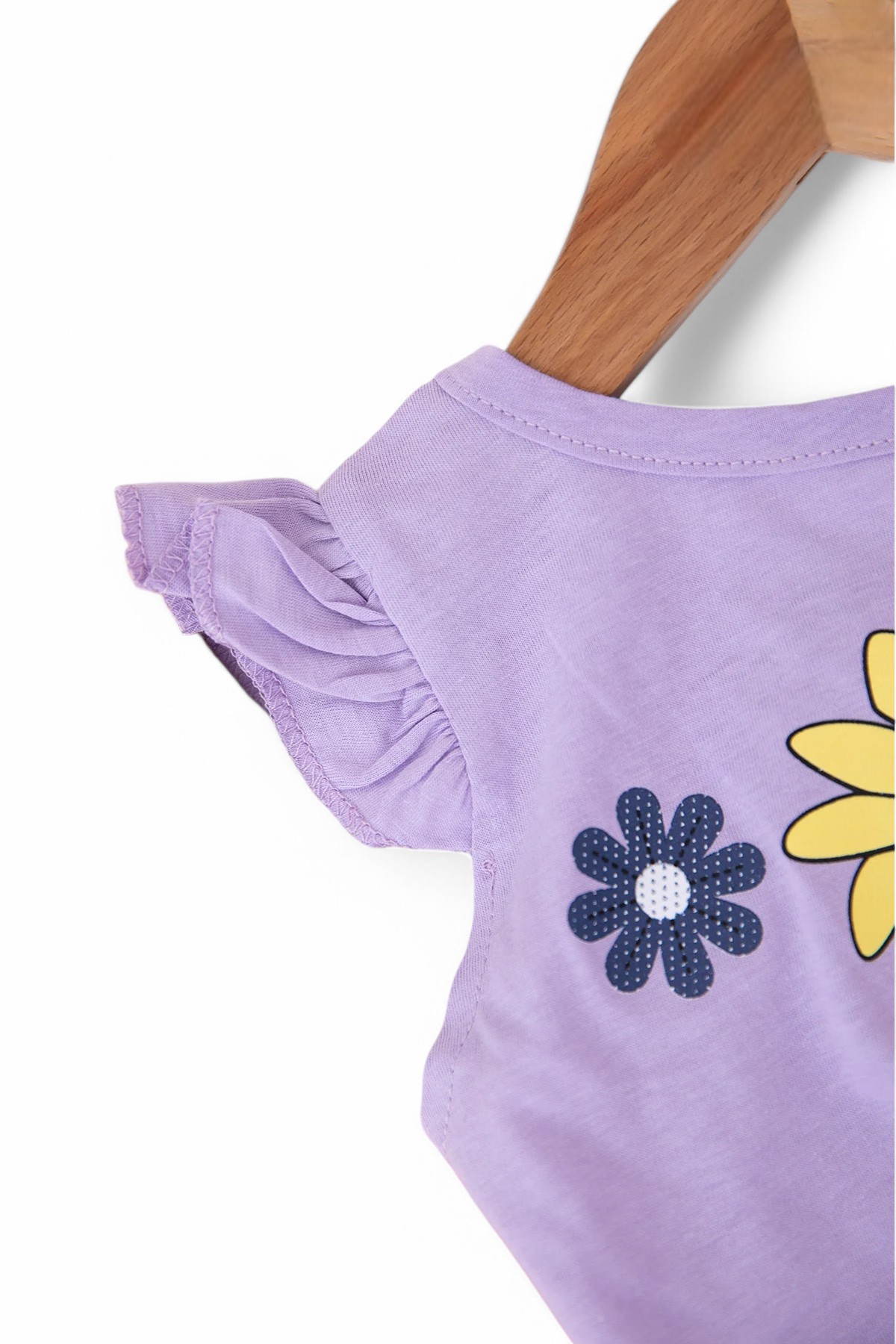 KIZ BEBEK YAZLIK ÇİÇEK BASKILI ŞORT ETEKLİ 6-9-12-18-24 AY BEBEK TAKIMI R1701