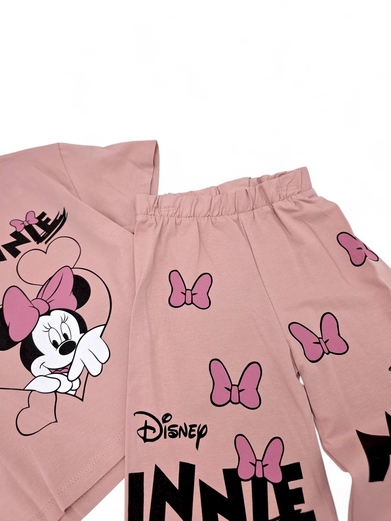 KIZ ÇOCUK Minnie Mouse BASKILI GENİŞ PAÇA KAPRİLİ 4-5-6-7-8 YAŞ ALT ÜST TAKIM R1918